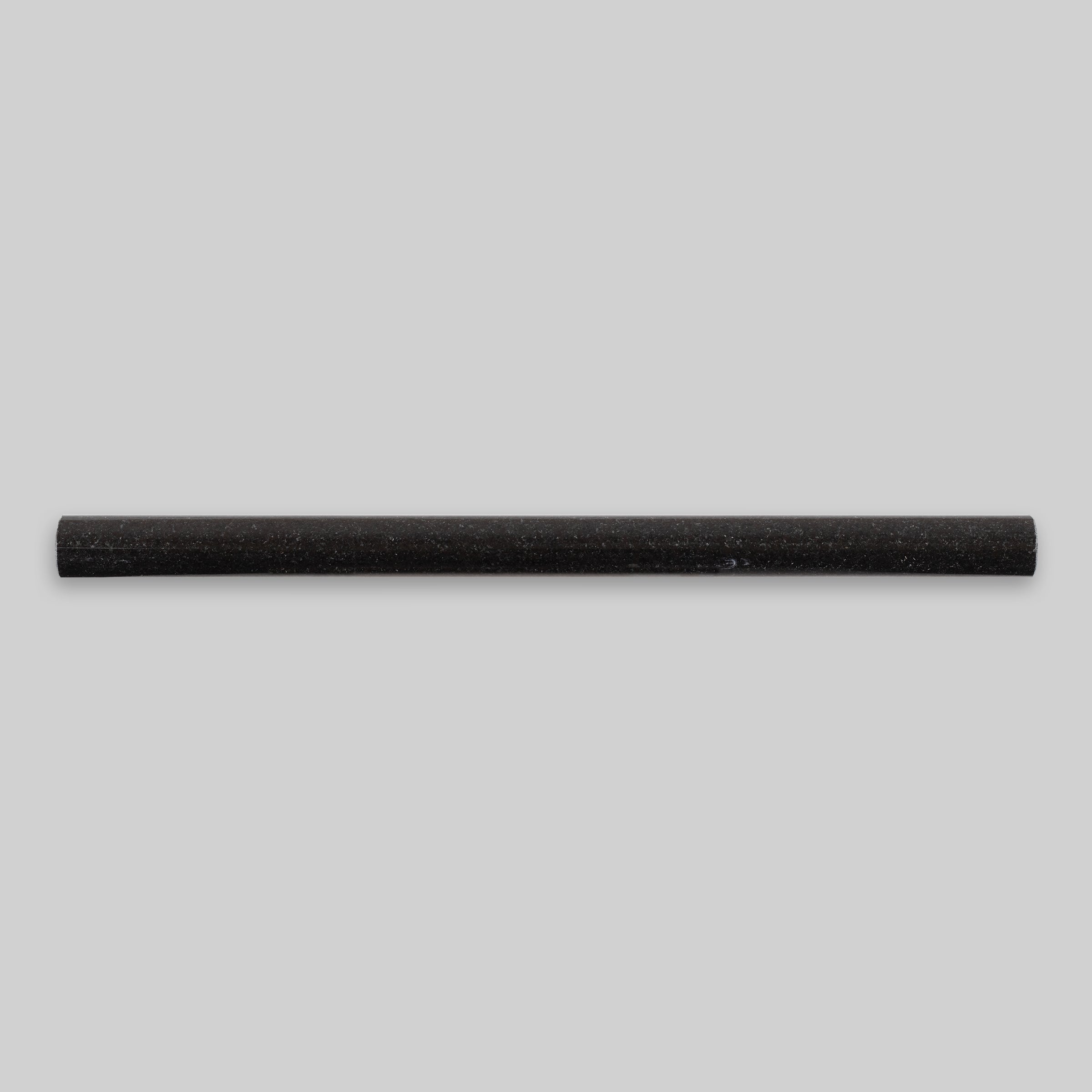 ABSOLUTE BLACK: Granite Standard Pensil Liner Tile Accessory (3/4"x12"x3/4" | Polished)