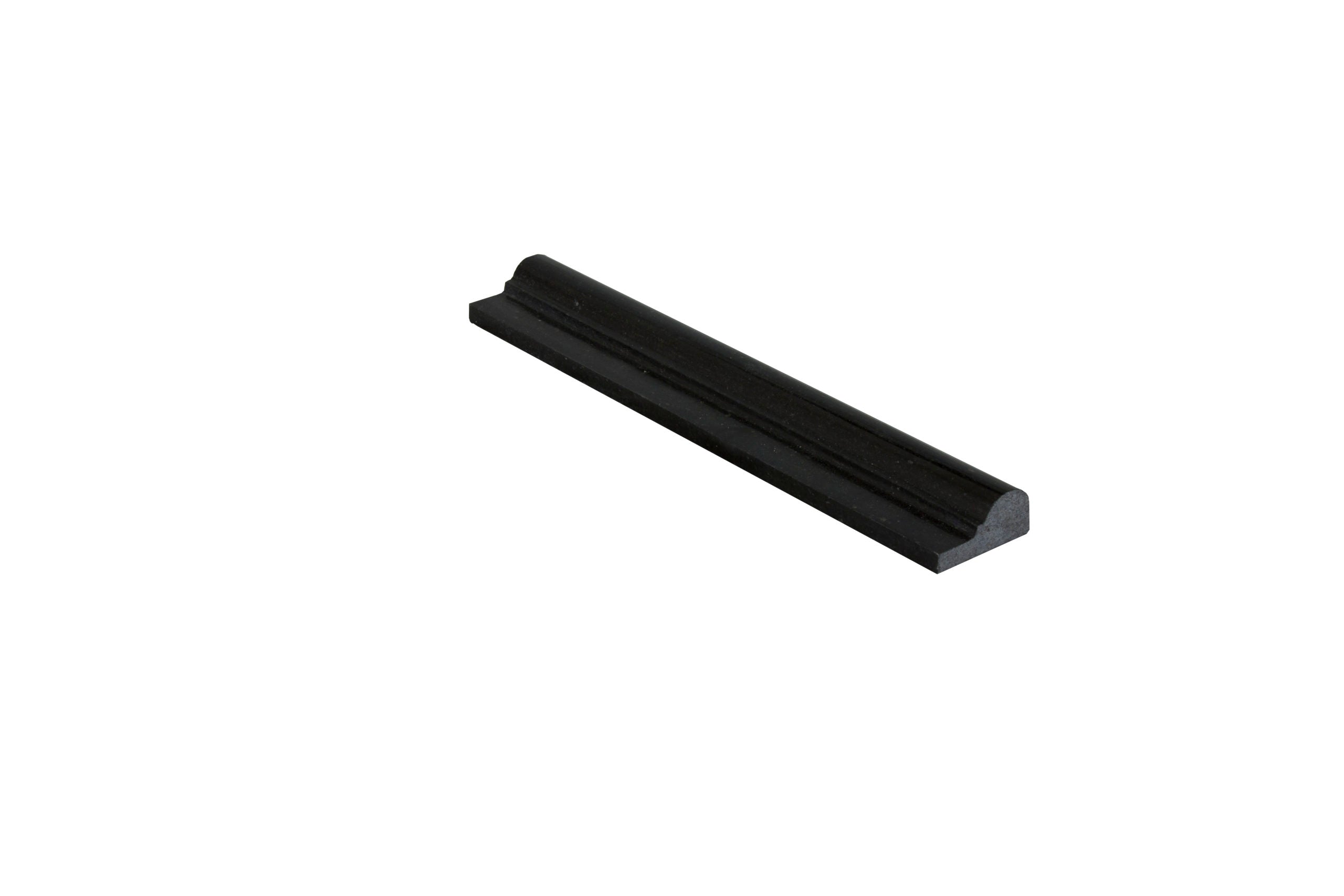 GALAXY BLACK: Granite F1 Chairrail Tile Accessory (2"x12"x1" | Polished)