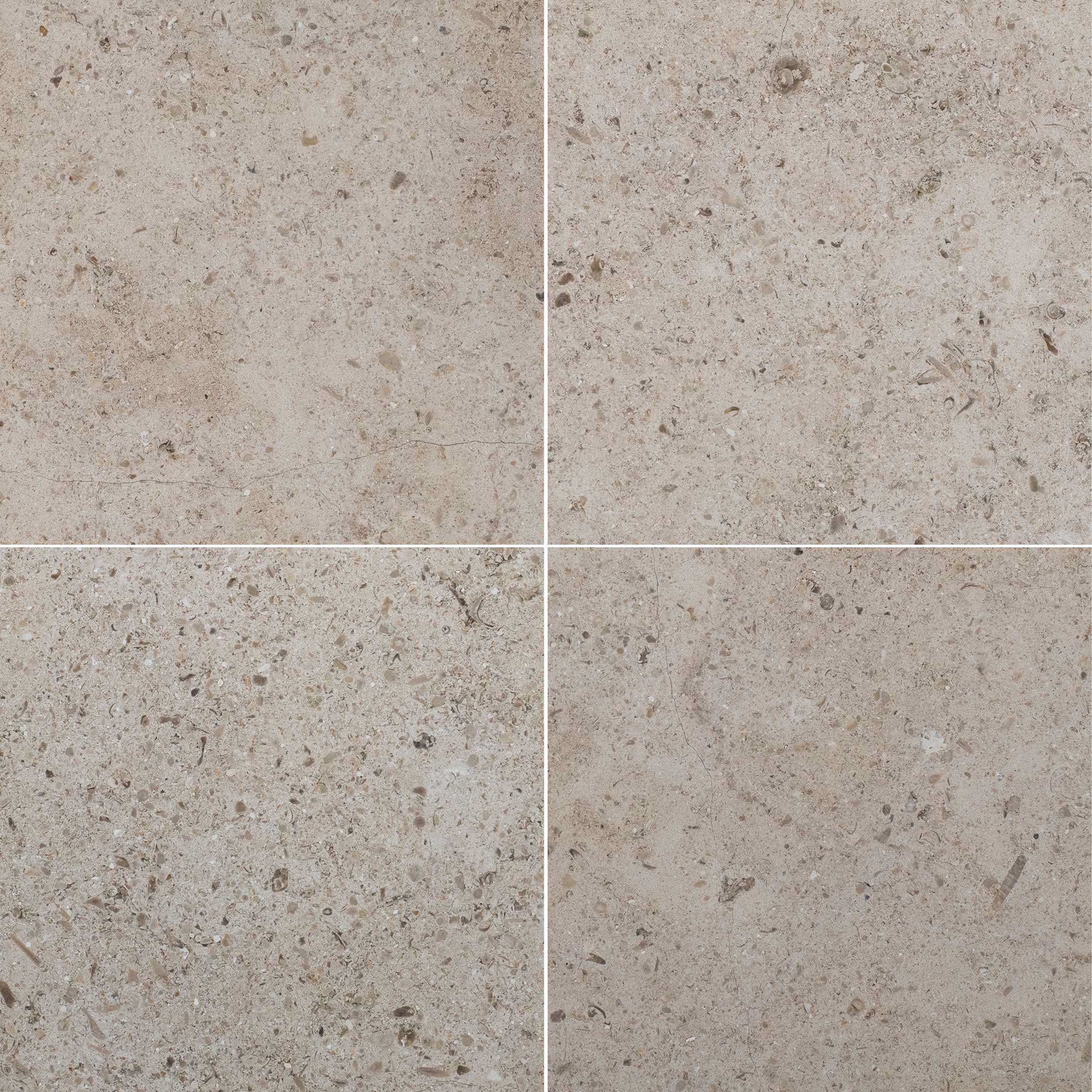 GASCOGNE BEIGE: Limestone Square Field Tile (24"x24"x1/2" | Honed)