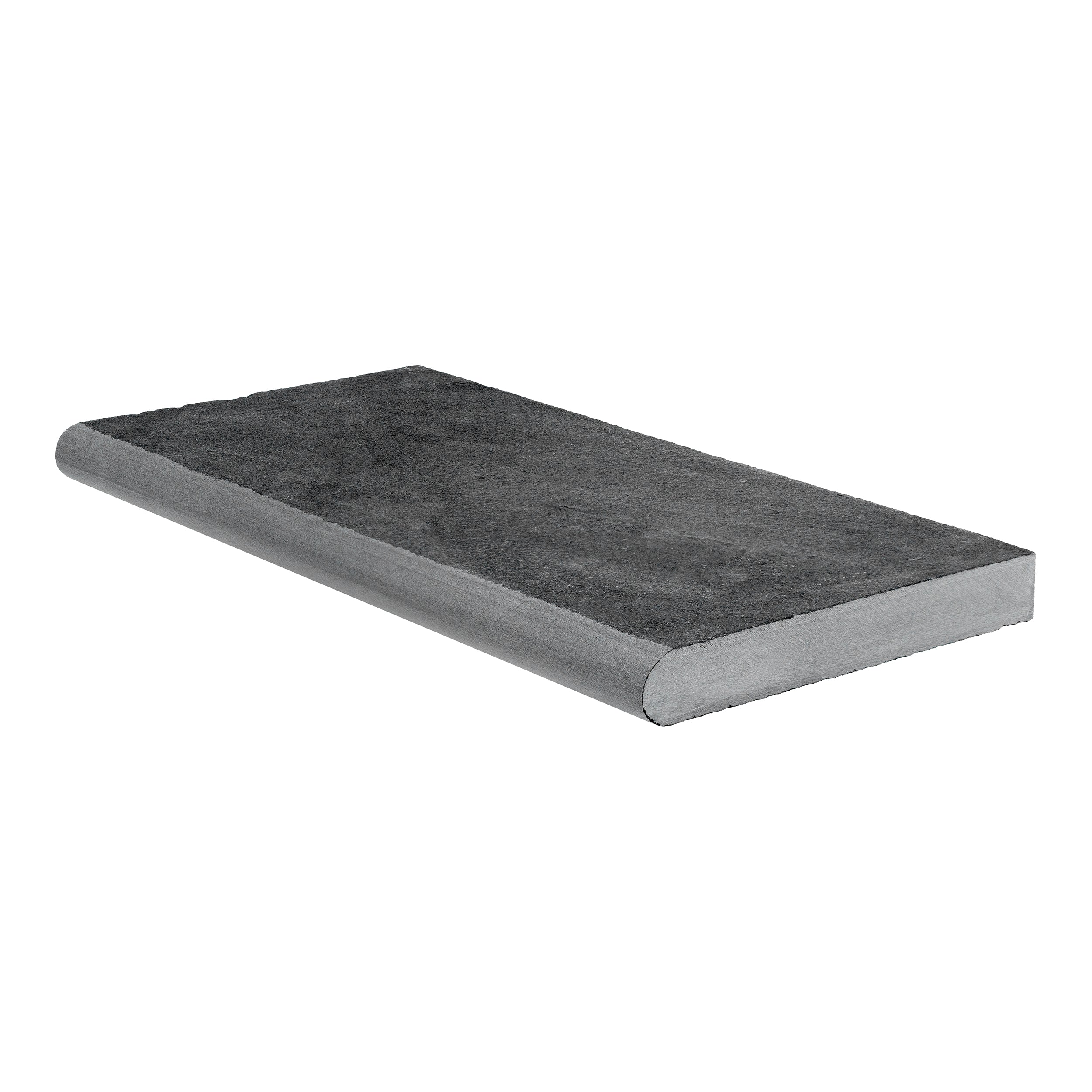 LIME BLACK: Limestone Single Bulnose 24 Pool Coping Paving Accessory (12"x24"x1 3/16" | Cleft)