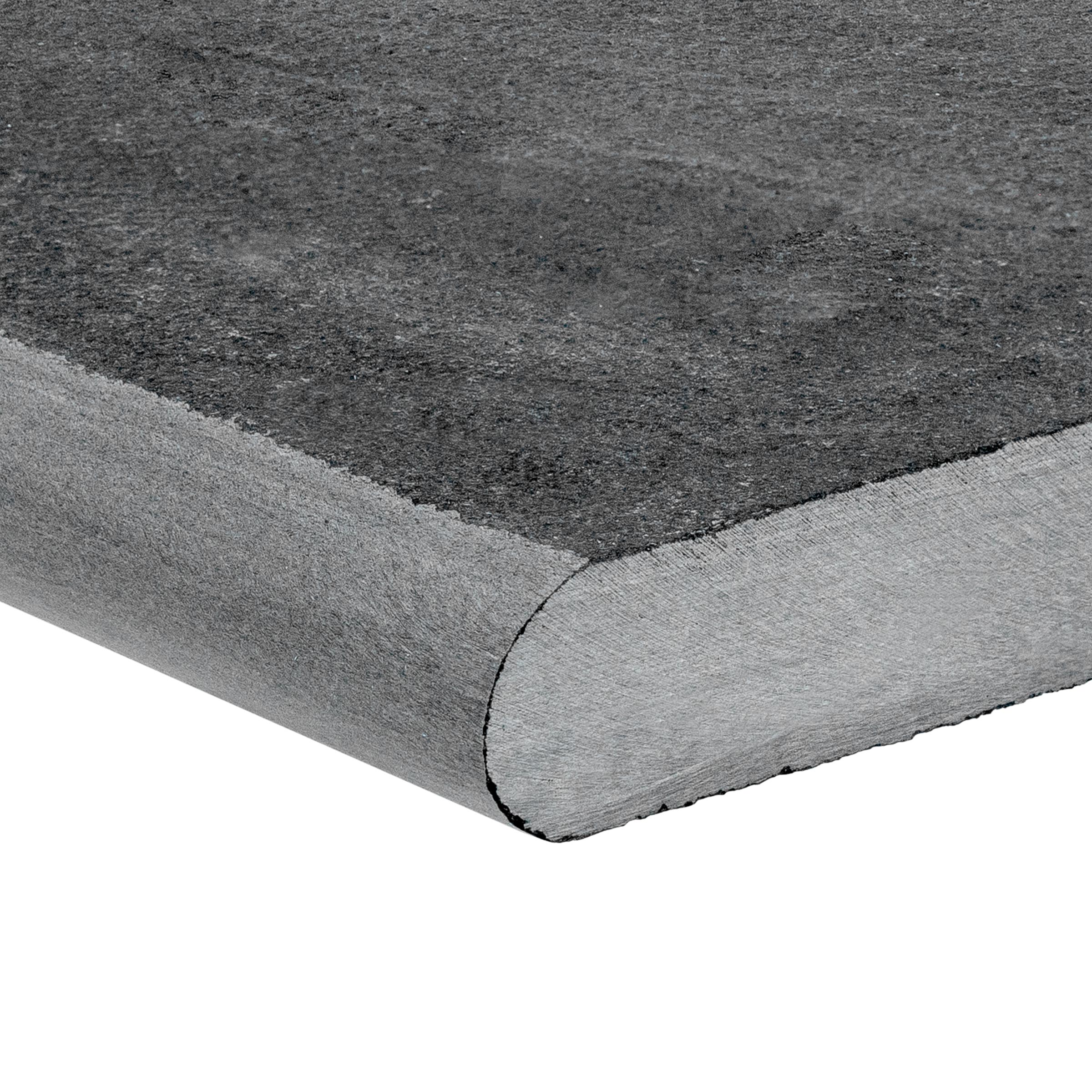 LIME BLACK: Limestone Single Bulnose 24 Pool Coping Paving Accessory (12"x24"x1 3/16" | Cleft)