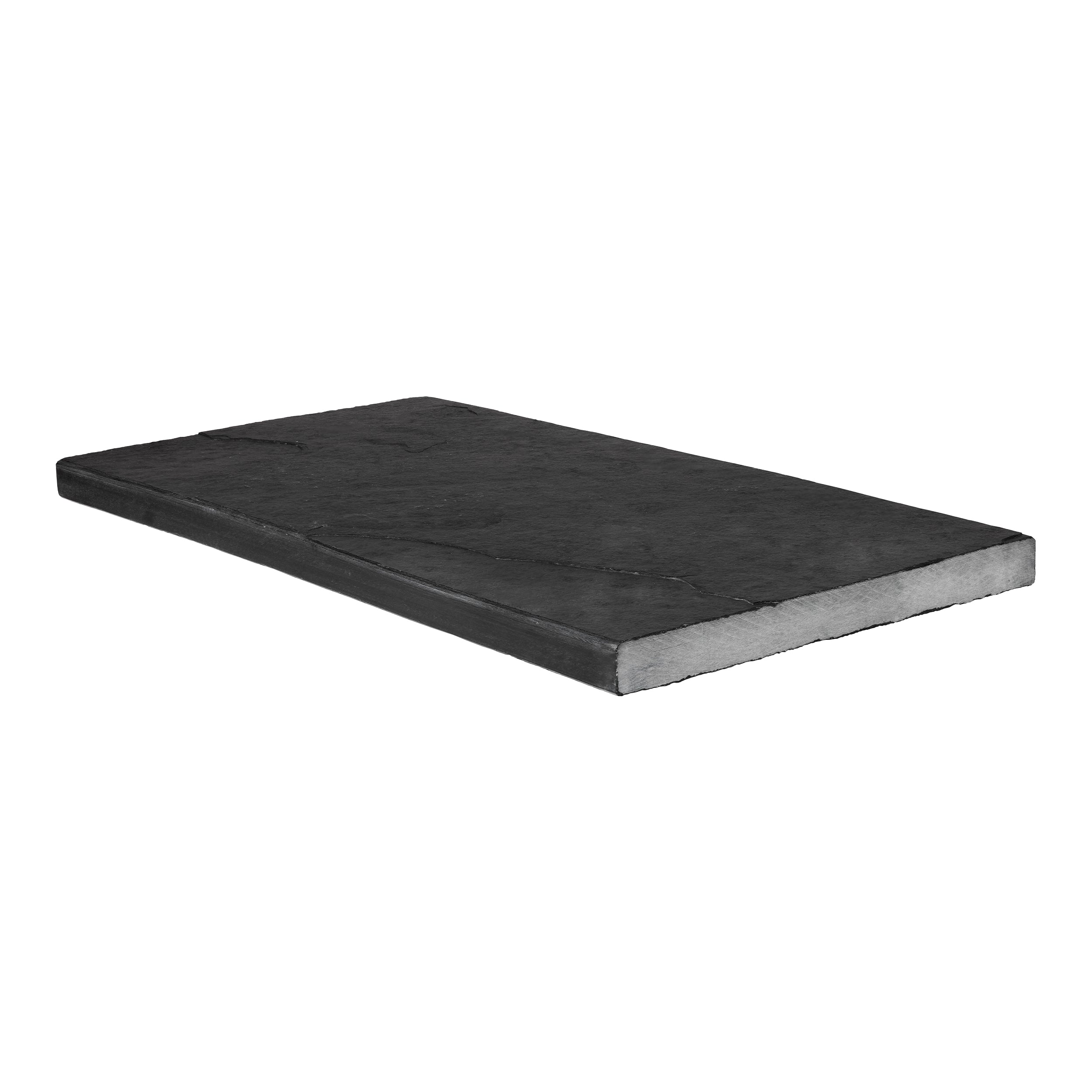 LIME BLACK: Limestone Double Modern 24 Wall Cap Paving Accessory (12"x24"x1 3/16" | Cleft)