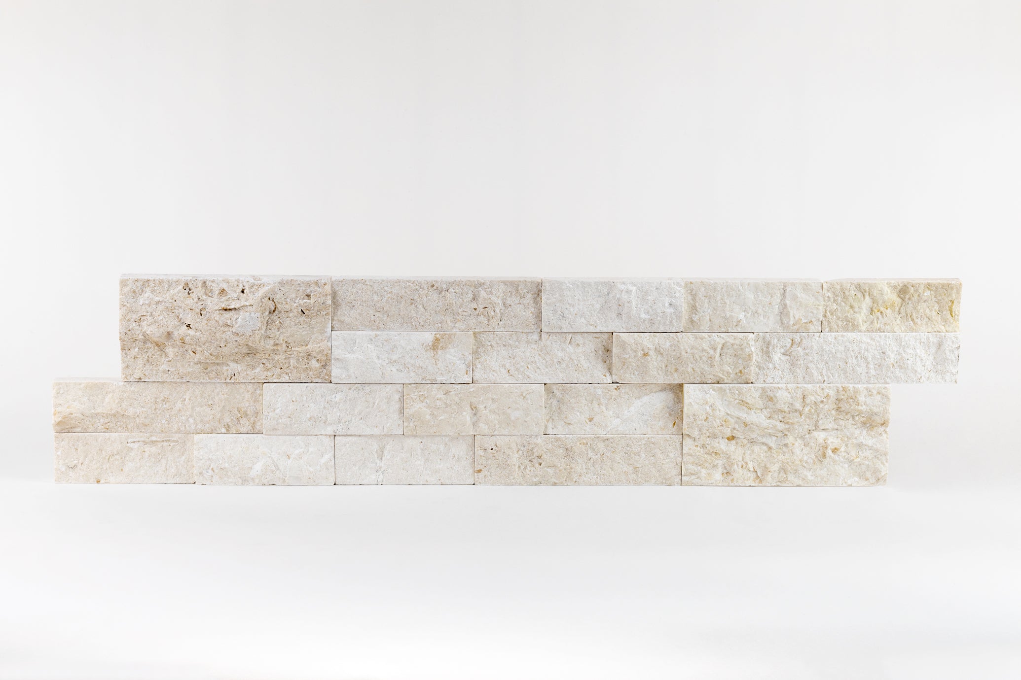 LYMRA: Limestone Ledger Stone Flat Wall Panel (6"x24"x1/2"-1 1/4" | Rockface)