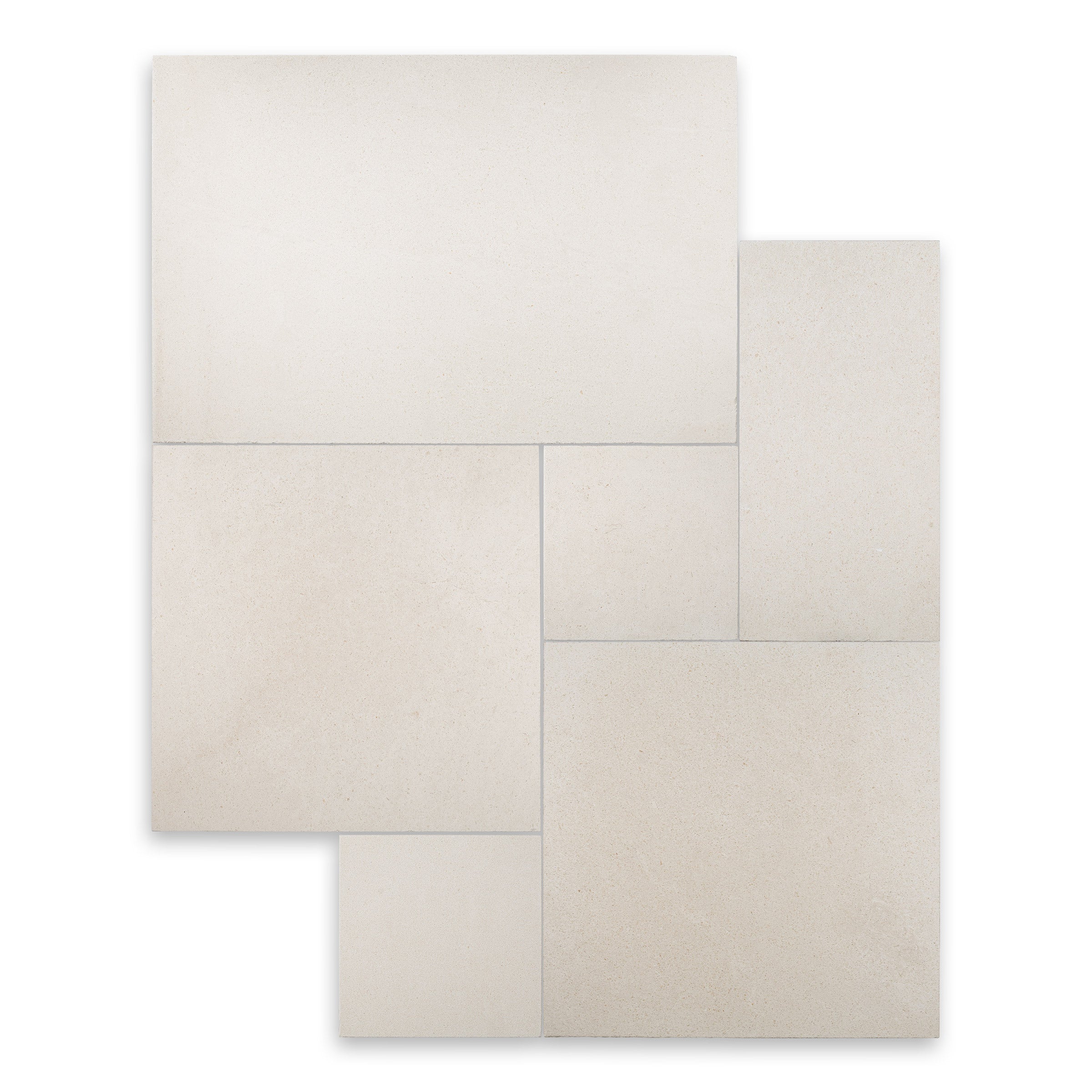 LYMRA: Limestone Versailles Paving Tile Pattern (8 SQFT | Tumbled)