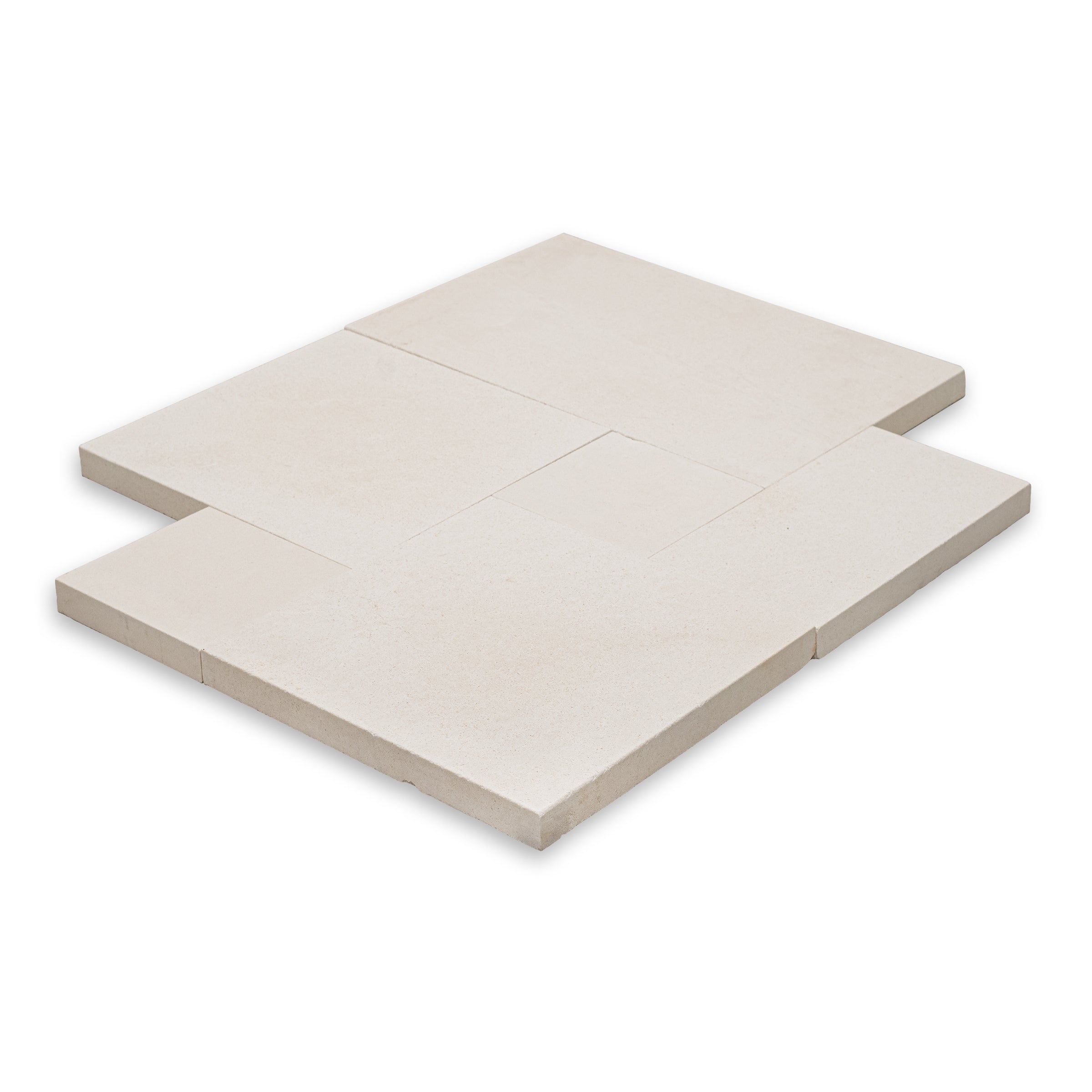 LYMRA: Limestone Versailles Paving Tile Pattern (8 SQFT | Tumbled)