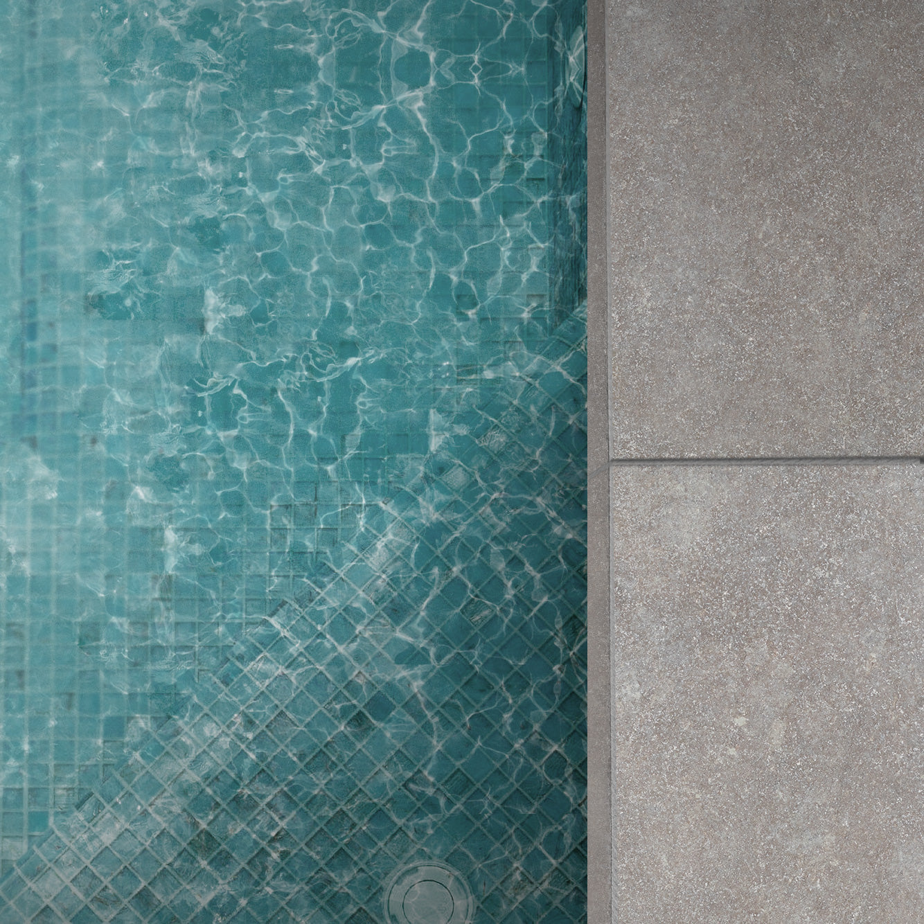 PURBECK GREY: Limestone Single Modern 24 Pool Coping Paving Accessory (12"x24"x2" | Distressed)