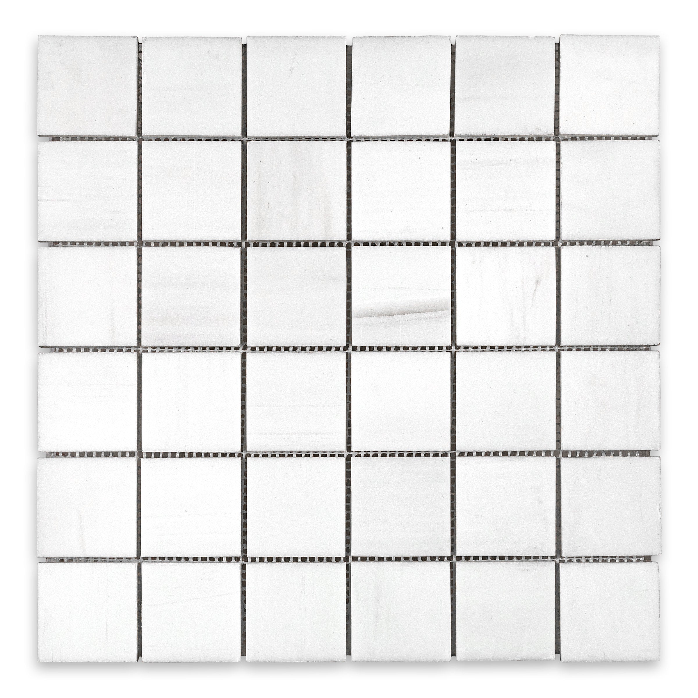 BIANCO: Dolomite 2" Straight Stack Mosaic (12"x12"x3/8" | Honed)