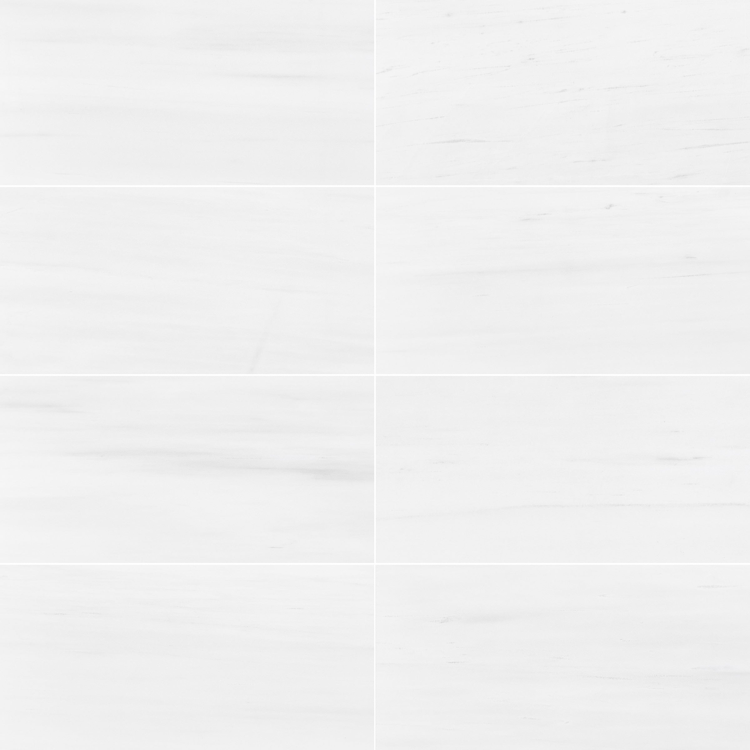 BIANCO: Dolomite Rectangle Field Tile (12"x24"x3/8" | Honed)