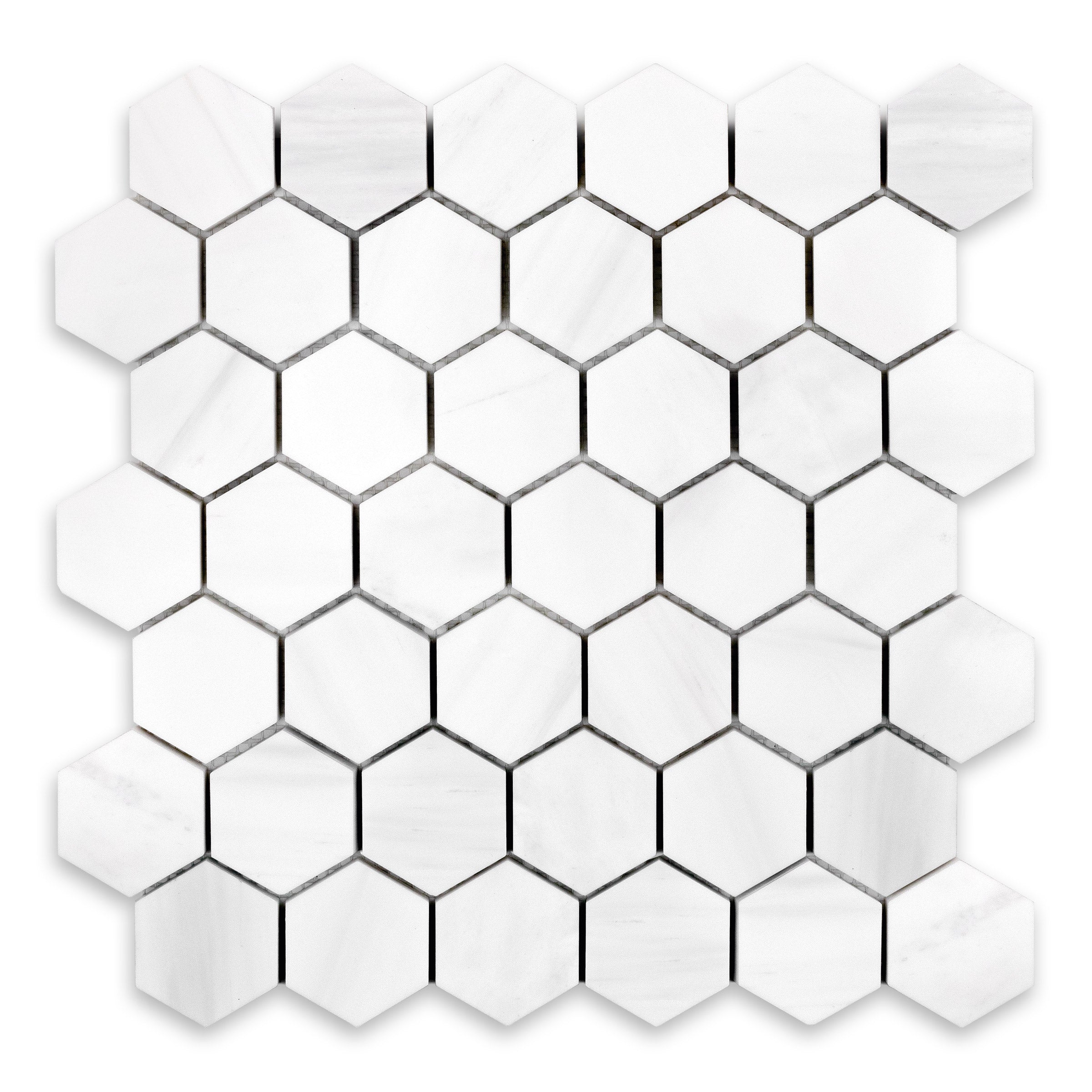 BIANCO: Dolomite 2" Hexagonal Mosaic (11 3/4"x12"x3/8" | Honed)