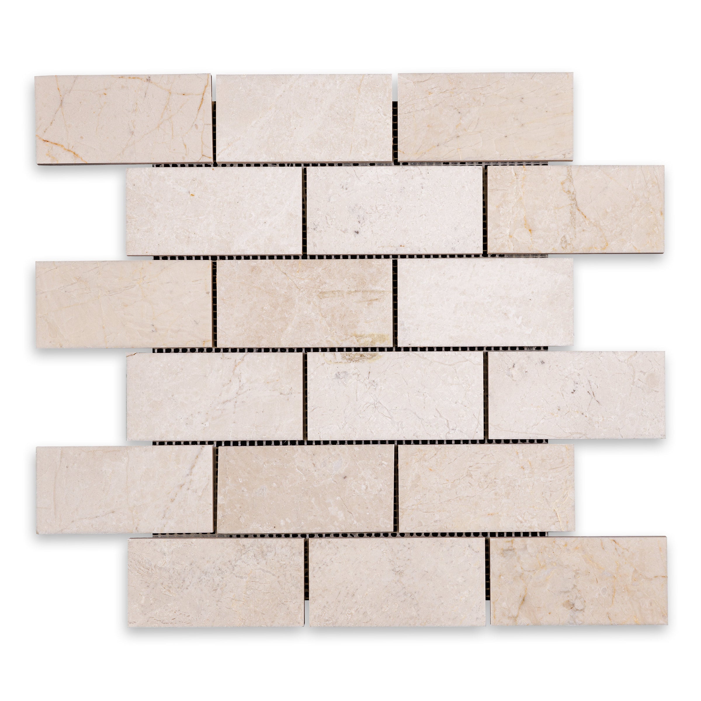 BOTTICINO: Marble 2"x4" Staggered Joint Mosaic (11 3/4"x12"x3/8" | Polished)