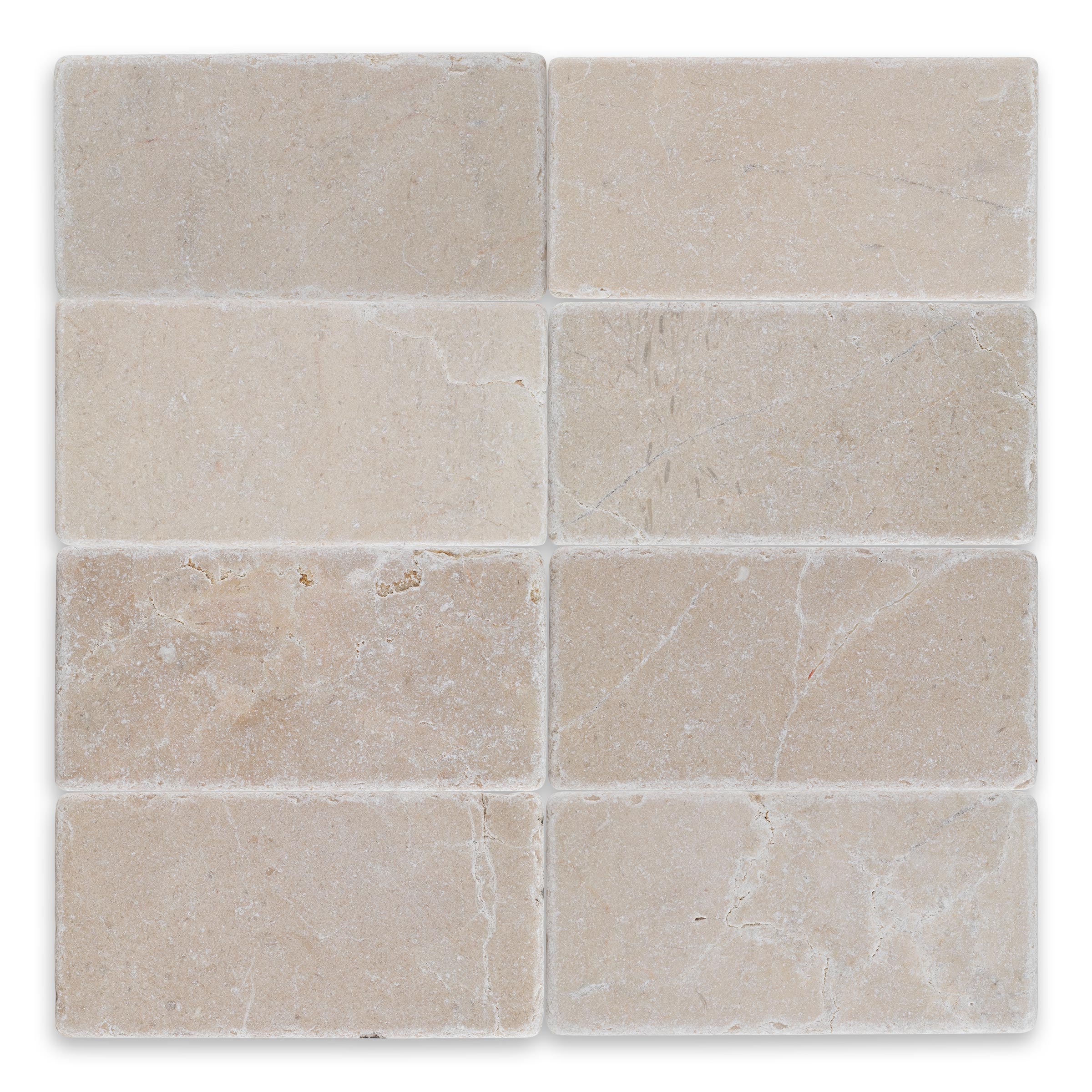 BOTTICINO: Marble Rectangle Field Tile (3"x6"x3/8" | Tumbled)