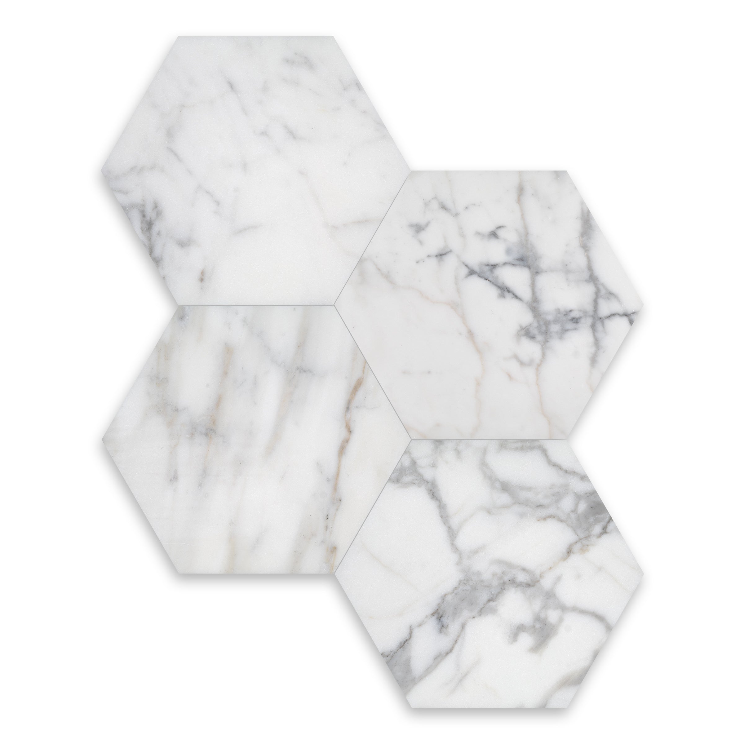 CALACATTA GOLD: Marble Hexagon Field Tile (6" | Honed)