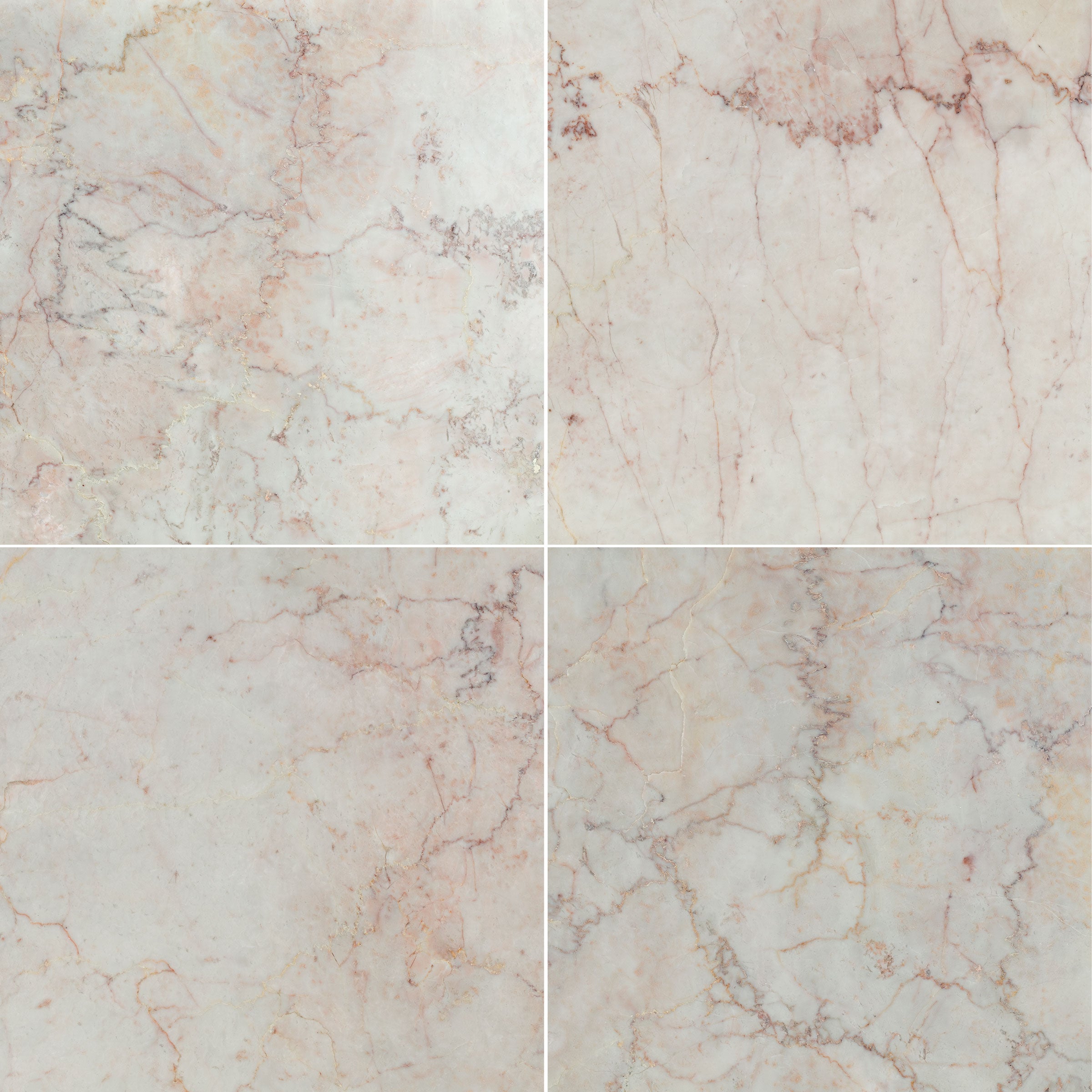 CHERRY BLOSSOM: Marble Square Field Tile (12"x12"x3/8" | Polished)