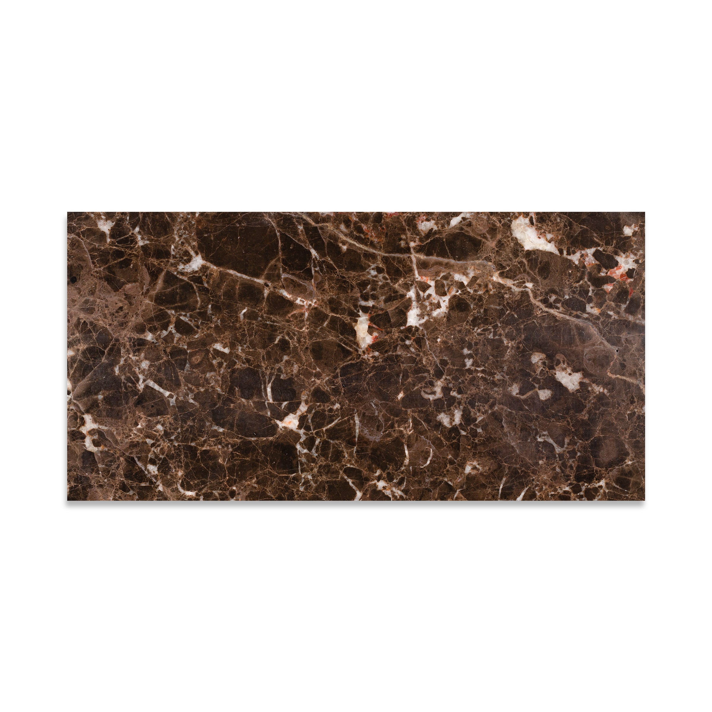 EMPERADOR DARK: Marble Rectangle Field Tile (12"x24"x3/8" | Polished)