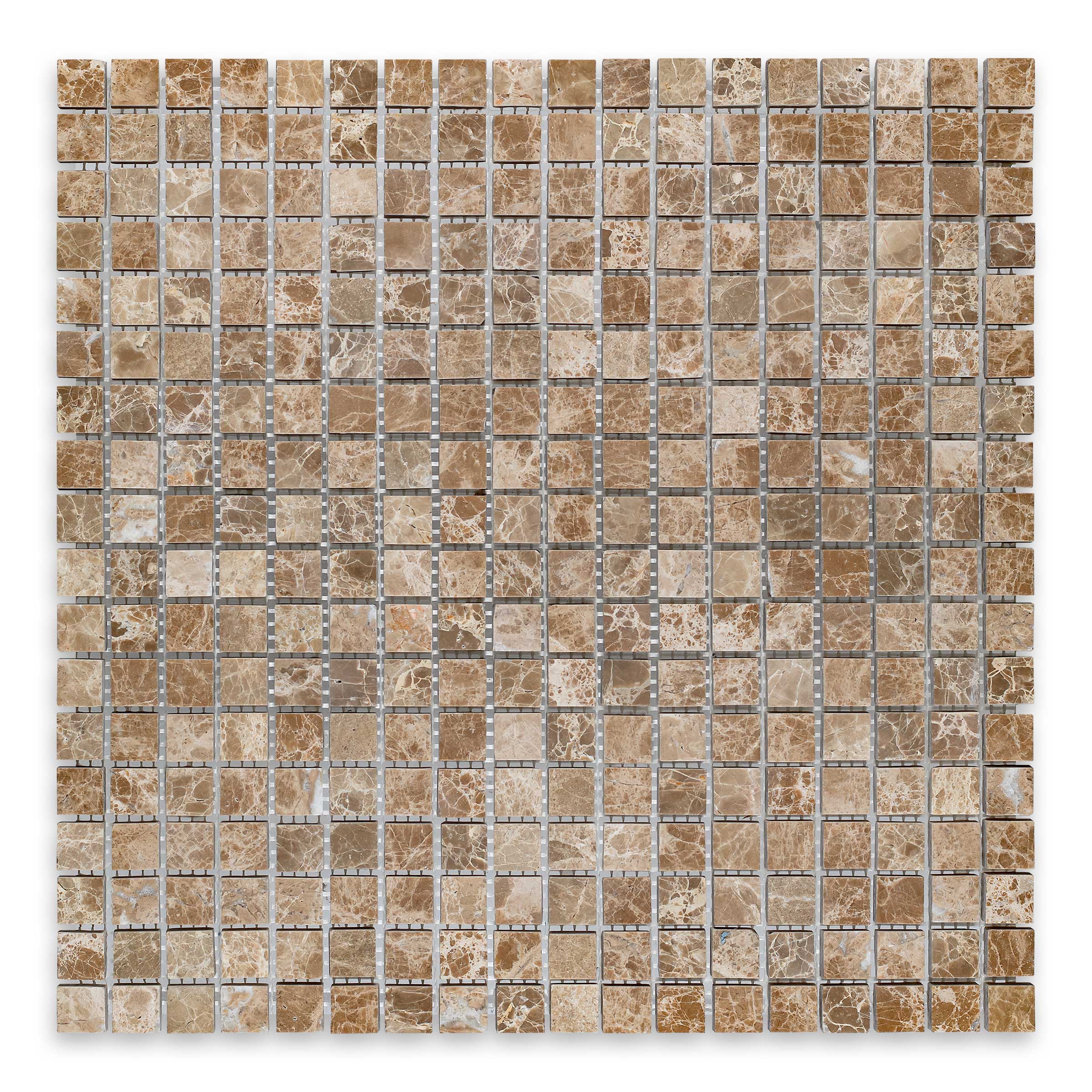 EMPERADOR LIGHT: Marble 5/8" Straight Stack Mosaic (12"x12"x3/8" | Polished)