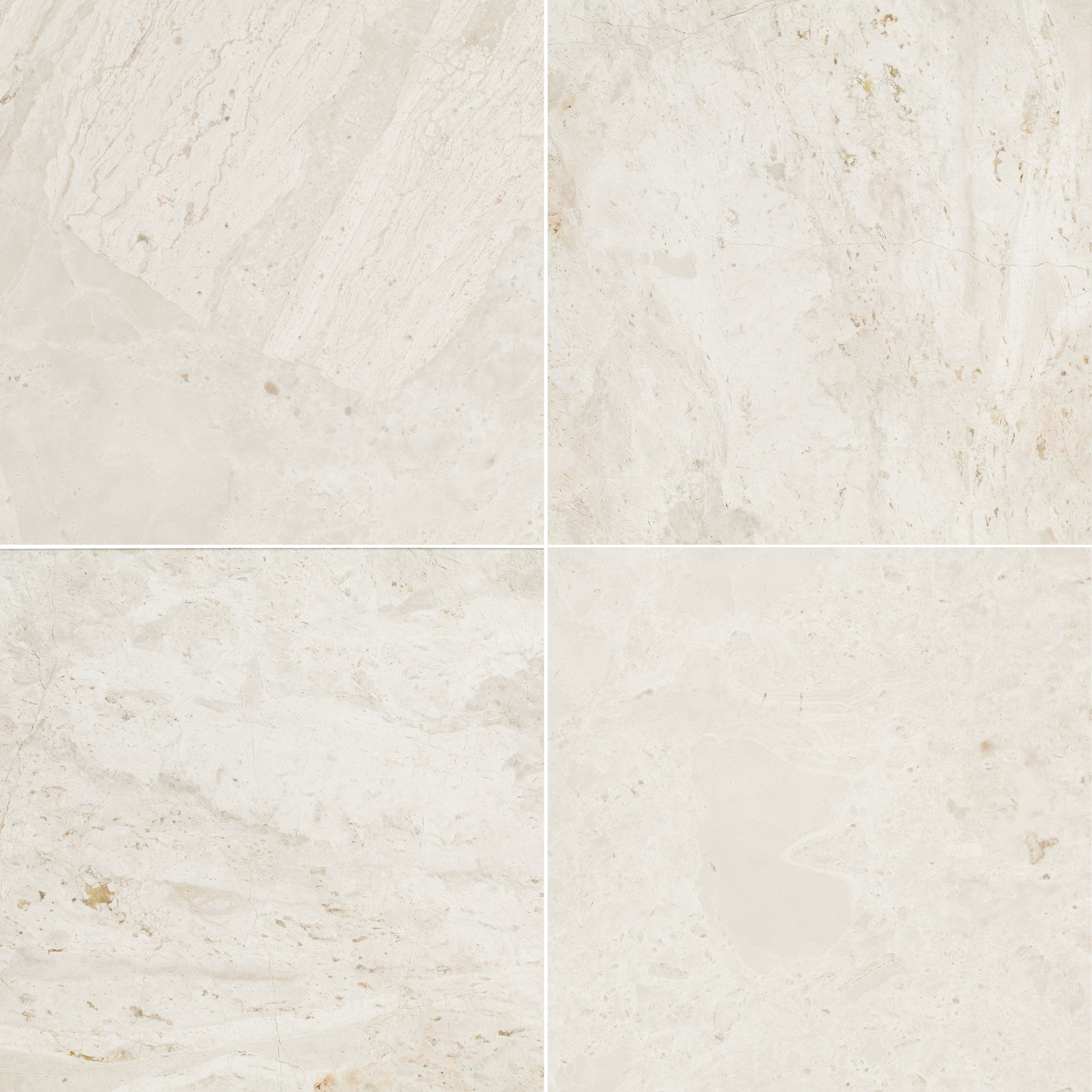 FRENCH VANILLA: Marble Square Field Tile (12"x12"x3/8" | Polished)