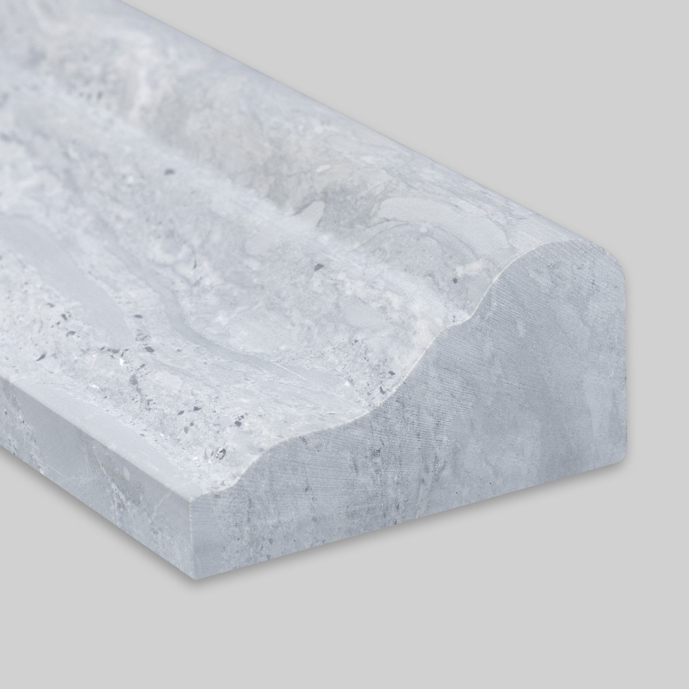 HAISA BLUE: Marble F5 Chairrail Tile Accessory (2"x12"x1" | Honed)