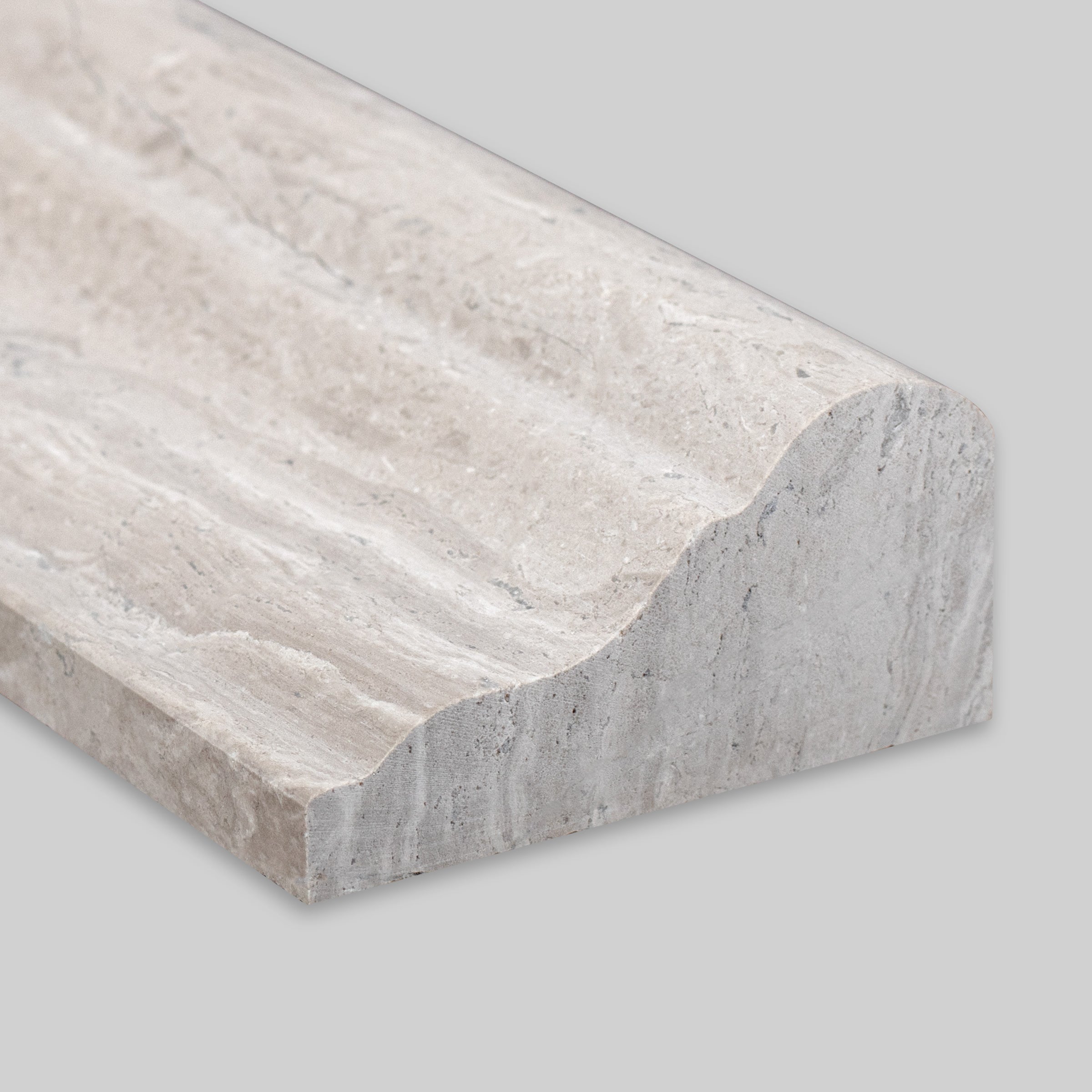 HAISA LIGHT: Marble F5 Chairrail Tile Accessory (2"x12"x1" | Honed)