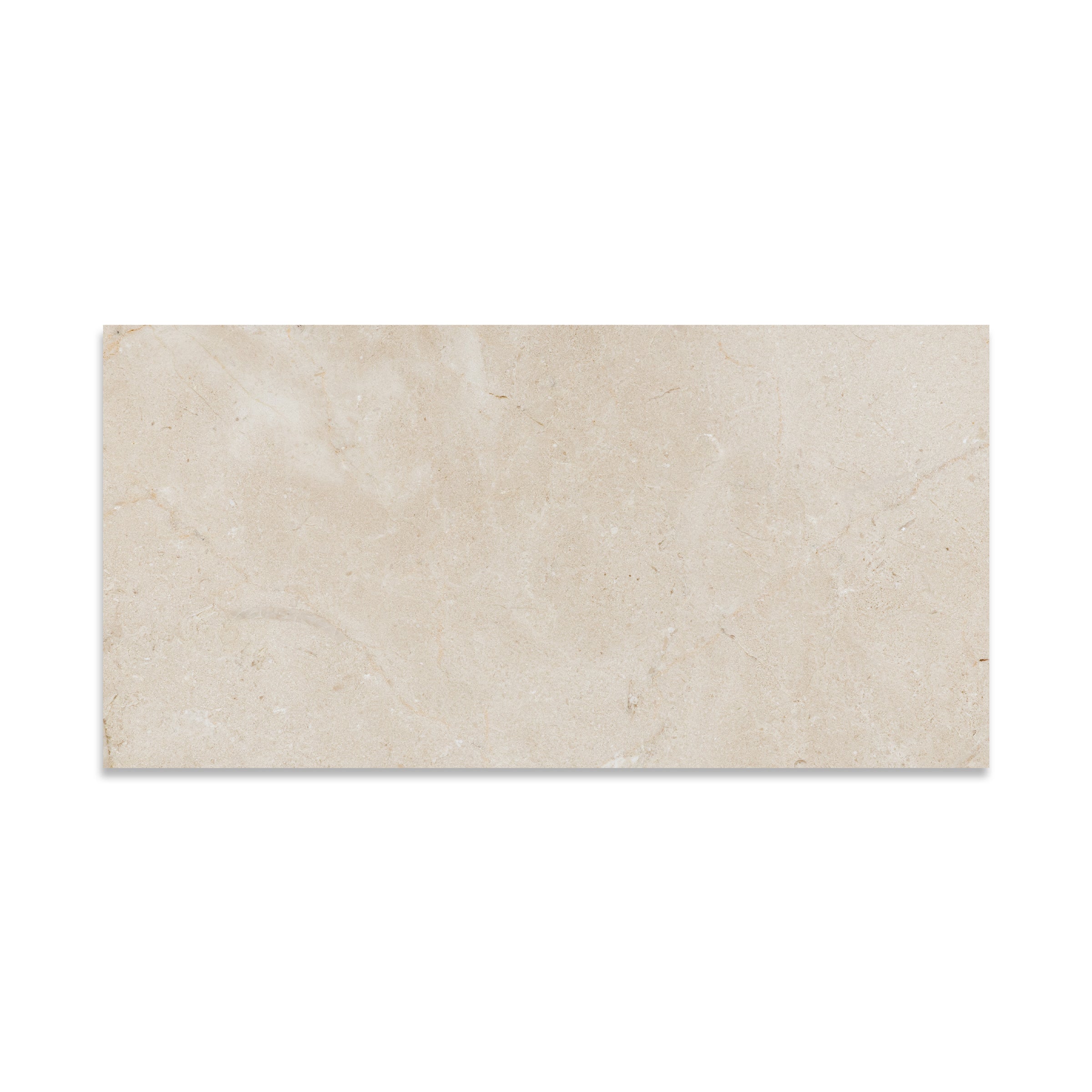 CREMA MARFIL SELECT: Marble Rectangle Field Tile (12"x24"x3/8" | Honed)