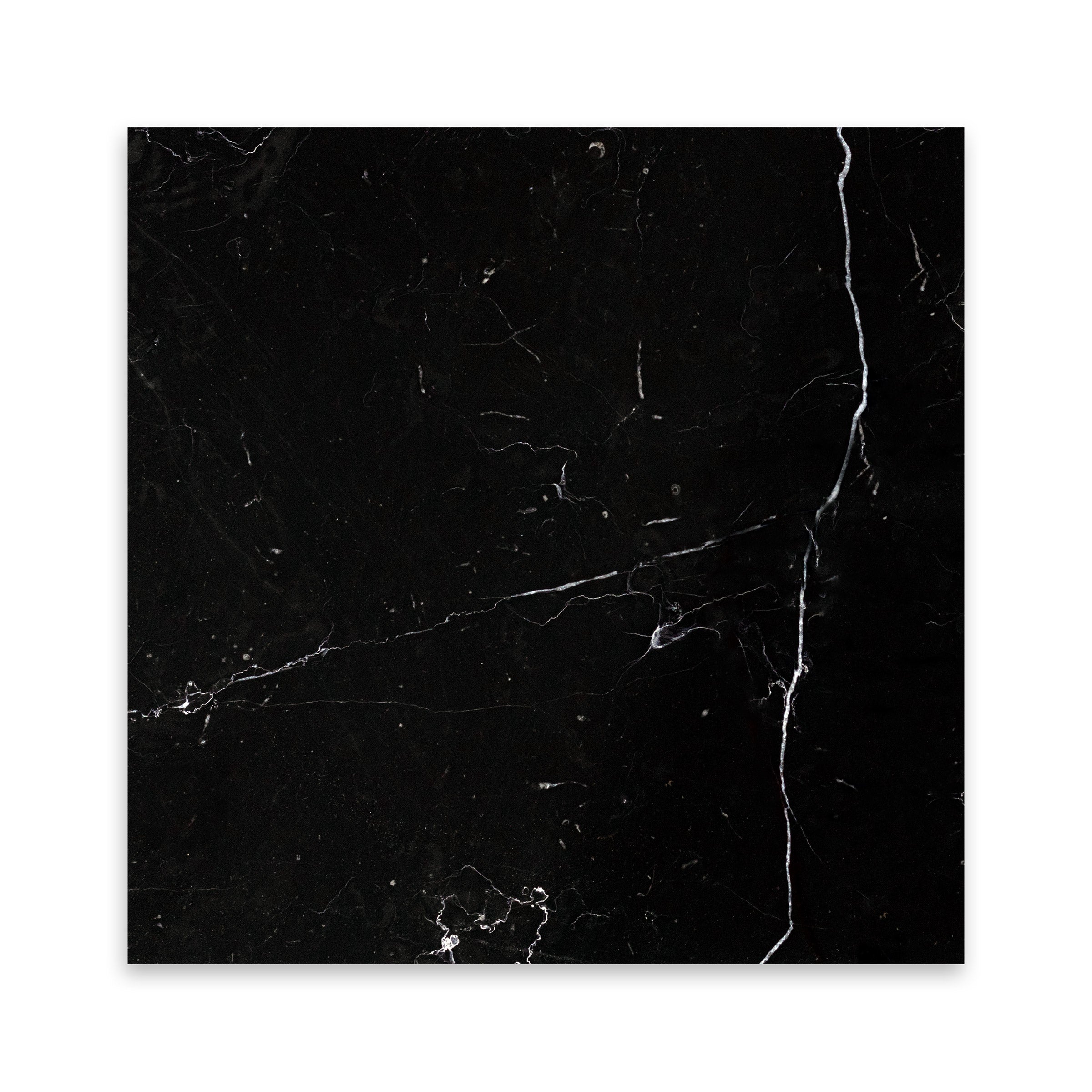 CHINA BLACK: Marble Square Field Tile (18"x18"x1/2" | Honed)