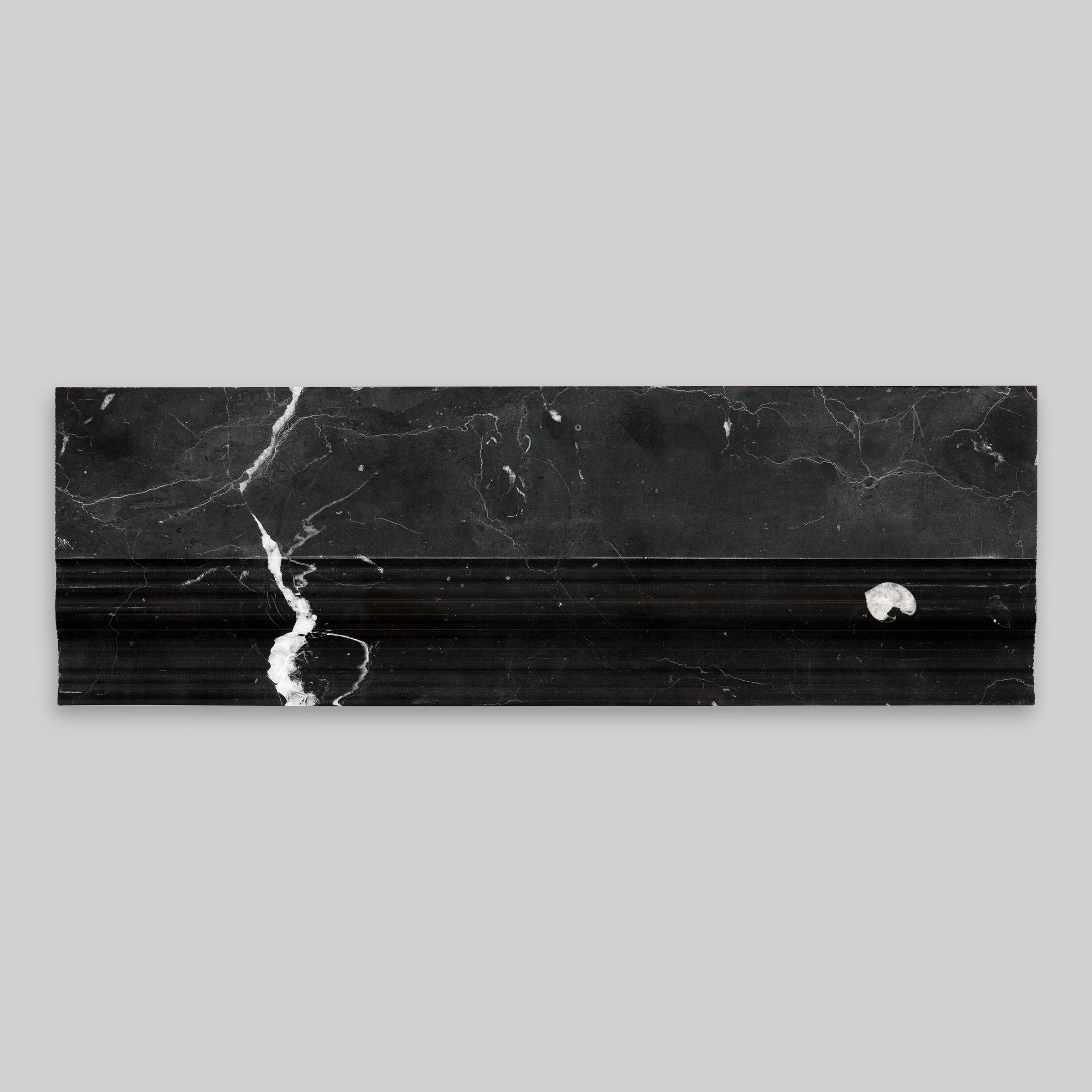 CHINA BLACK: Marble Standard Baseboard Tile Accessory (4"x12"x5/8" | Polished)