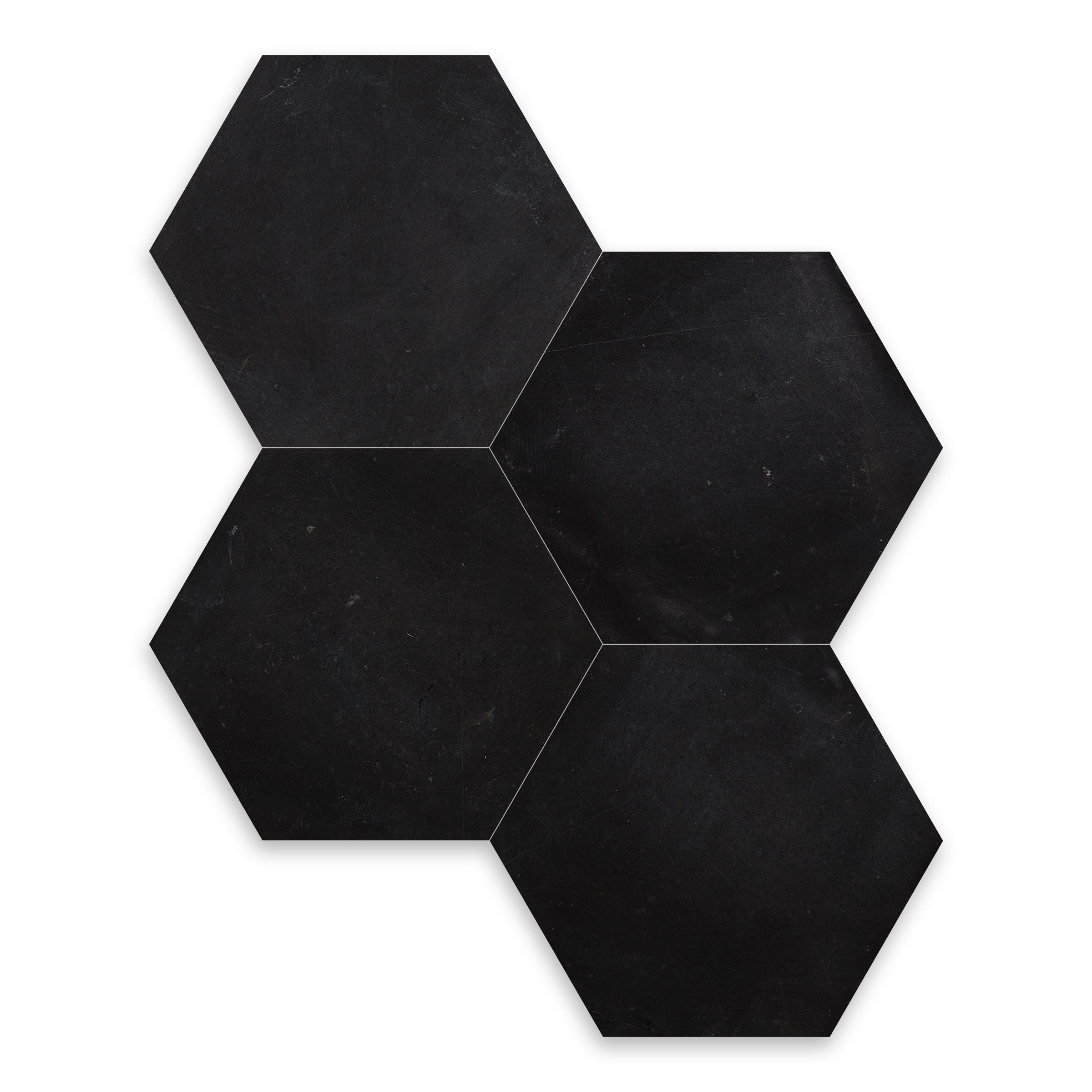 CHINA BLACK: Marble Hexagon Field Tile (6" | Polished)