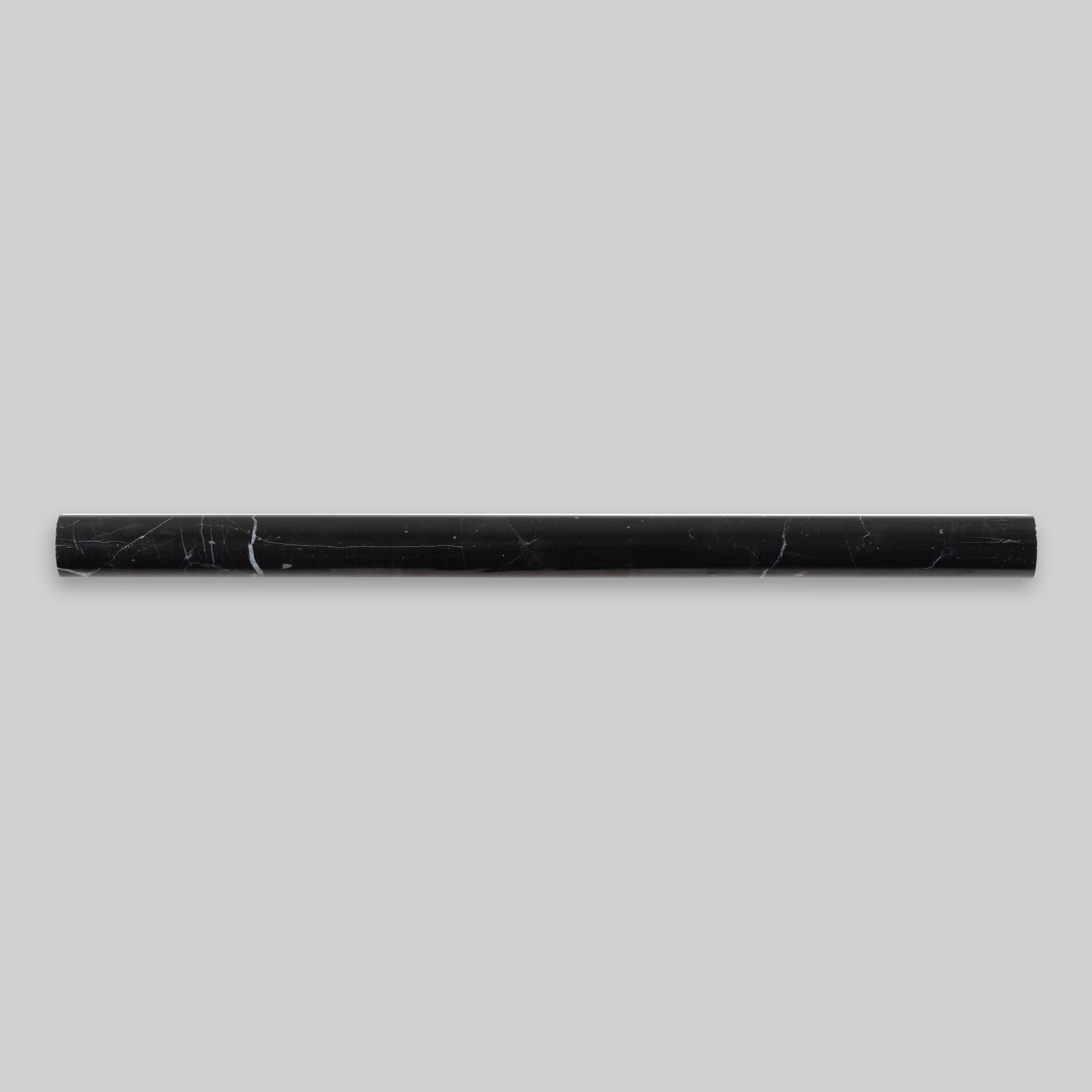 CHINA BLACK: Marble Standard Pensil Liner Tile Accessory (3/4"x12"x3/4" | Honed)