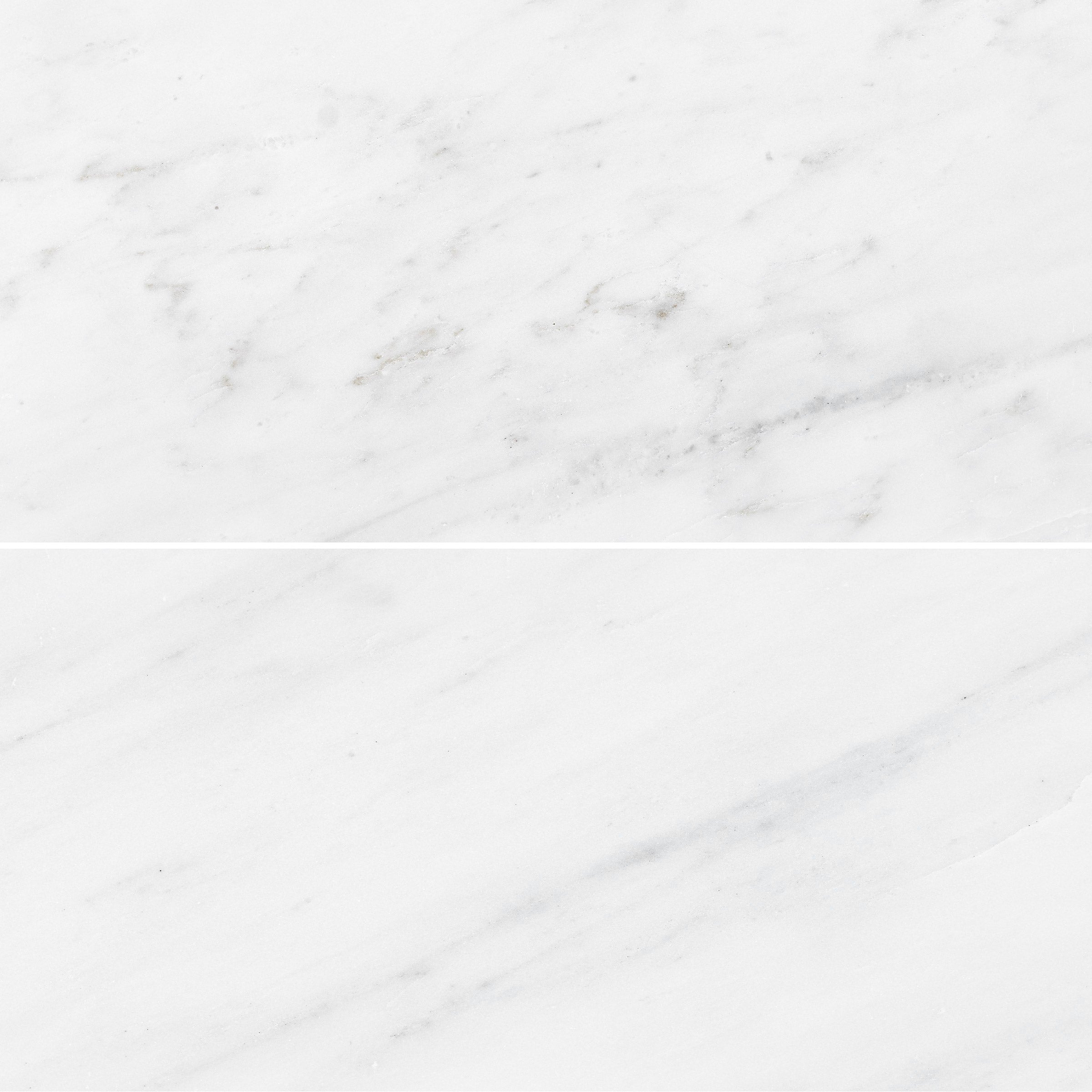 ORIENTAL WHITE: Marble Rectangle Field Tile (6"x12"x3/8" | Honed)