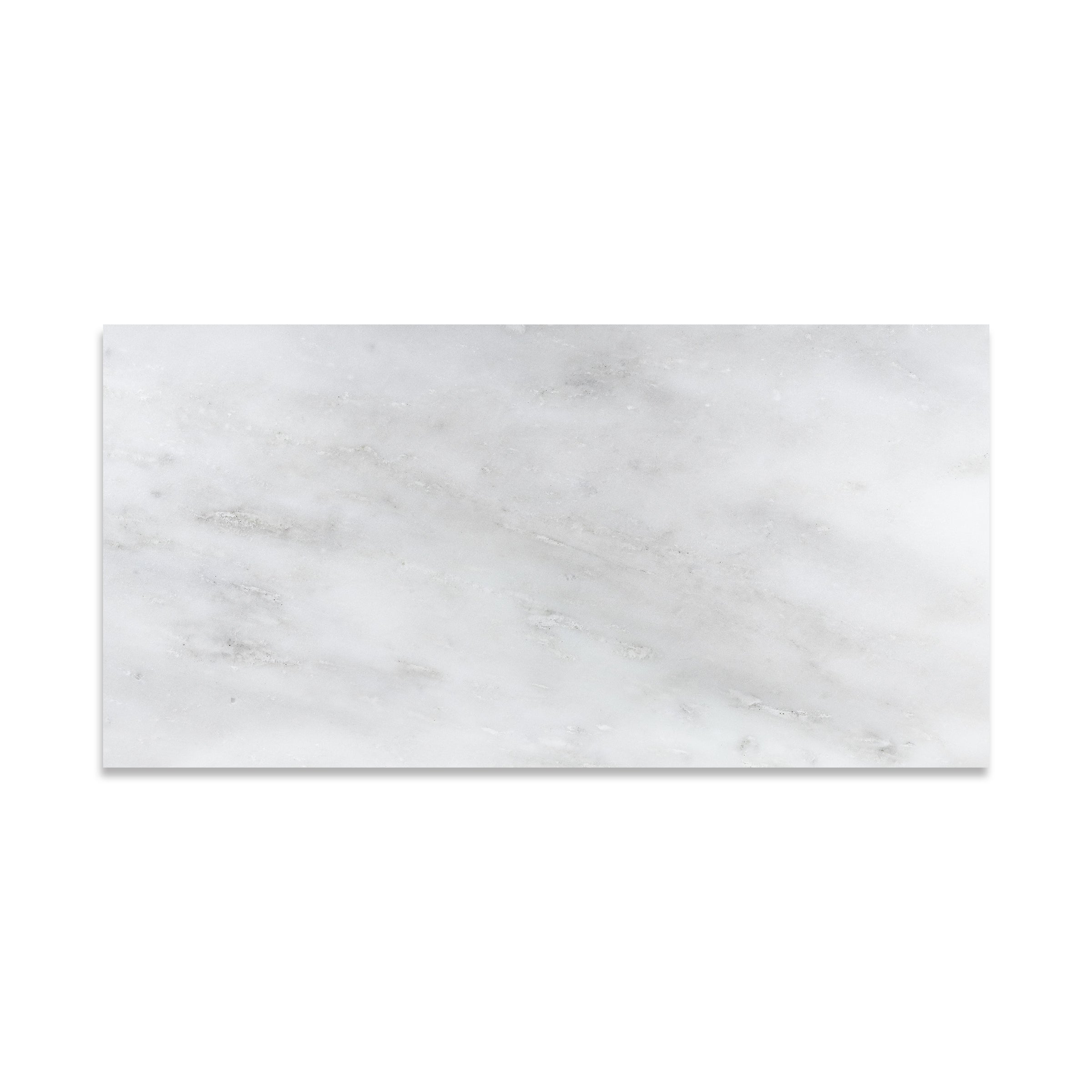 ORIENTAL WHITE: Marble Rectangle Field Tile (12"x24"x3/8" | Honed)