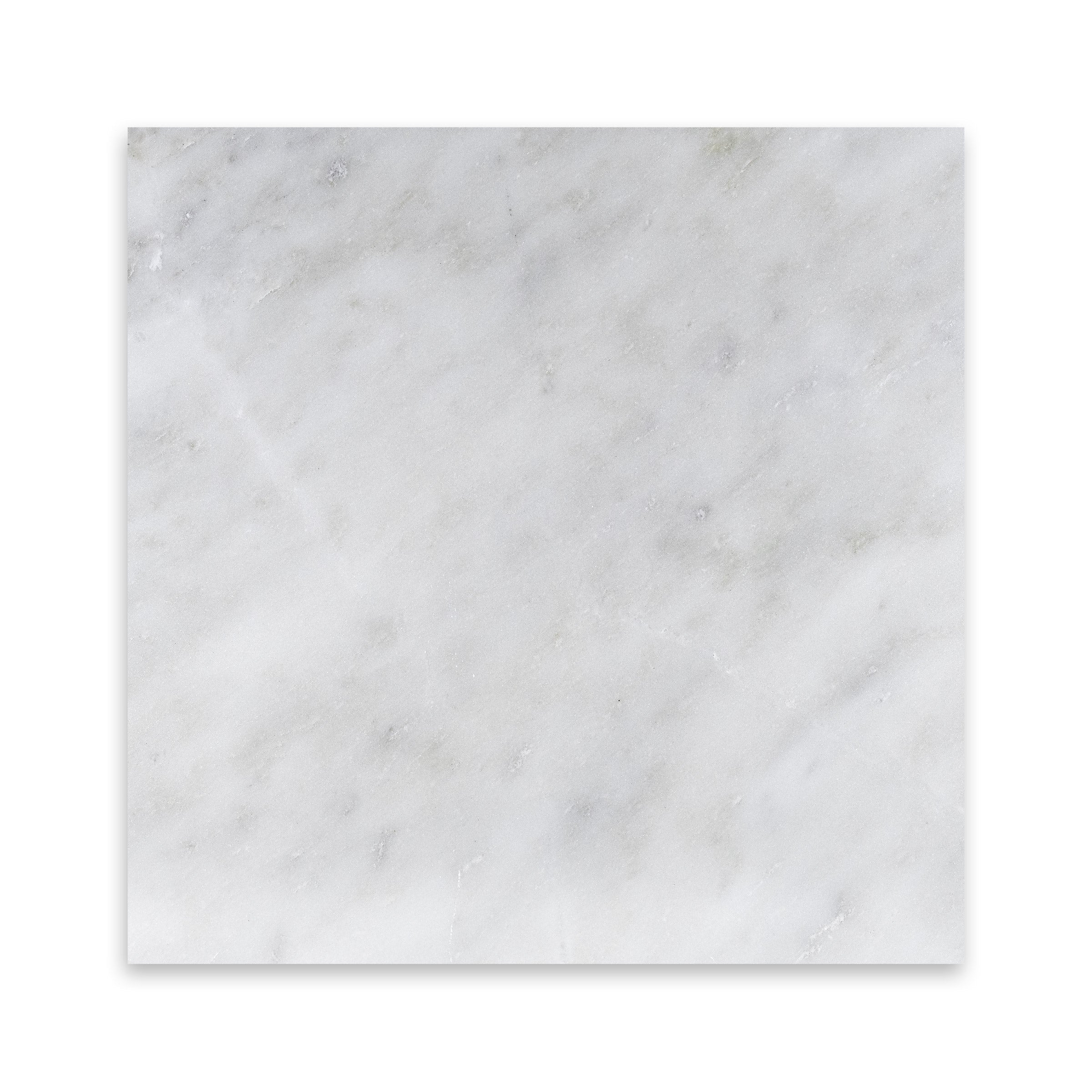 ORIENTAL WHITE: Marble Square Field Tile (18"x18"x3/8" | Honed)