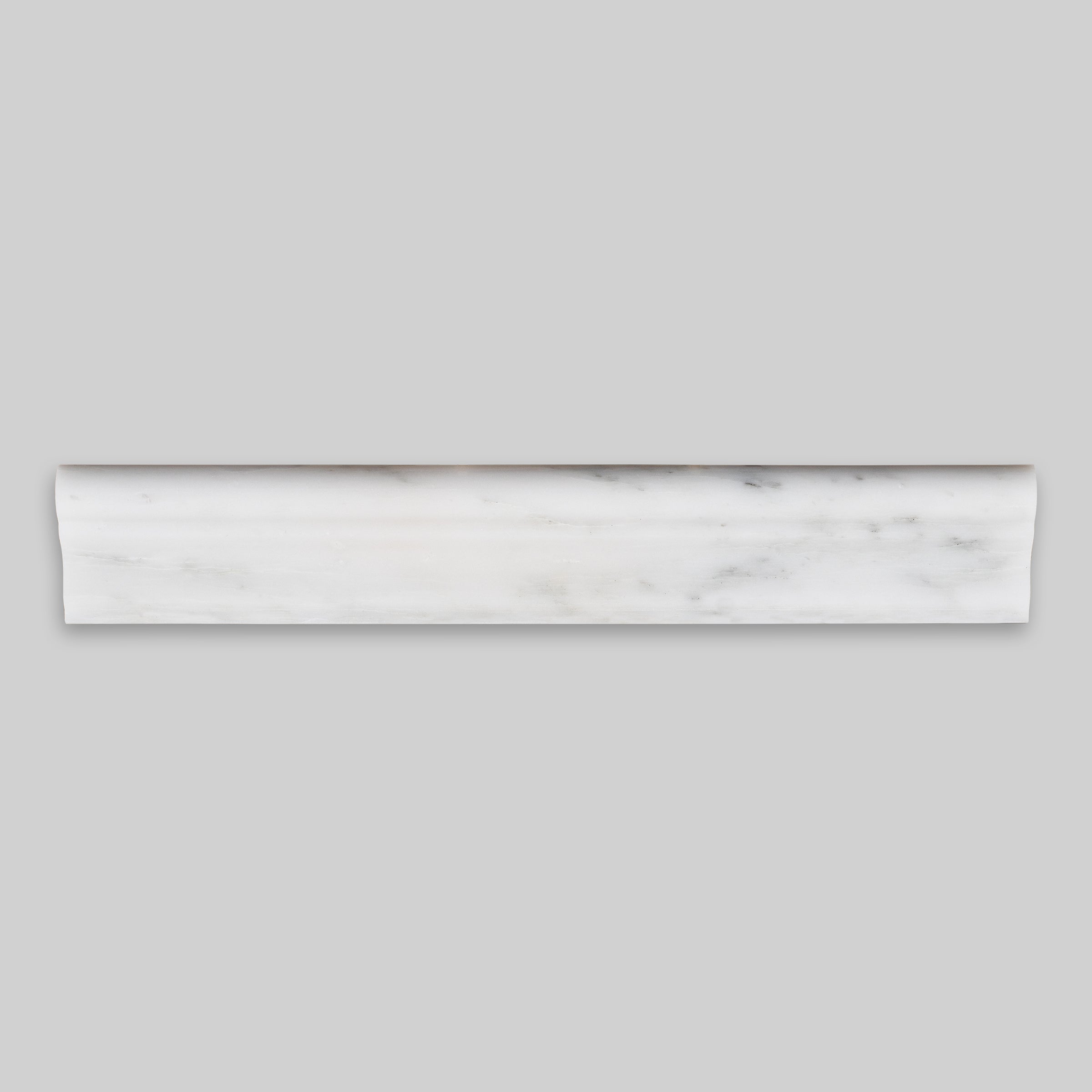 ORIENTAL WHITE: Marble F5 Chairrail Tile Accessory (2"x12"x1" | Honed)