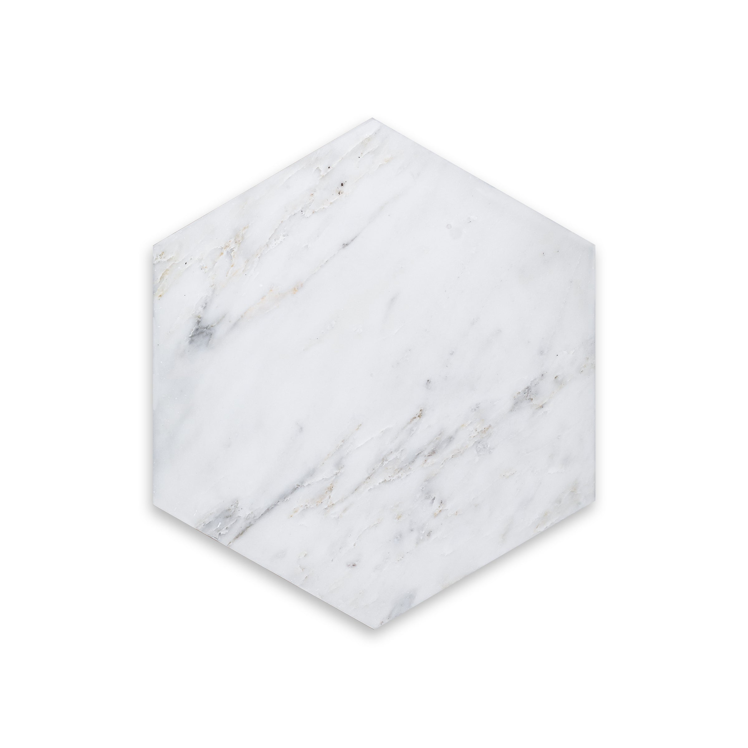 ORIENTAL WHITE: Marble Hexagon Field Tile (6" | Honed)