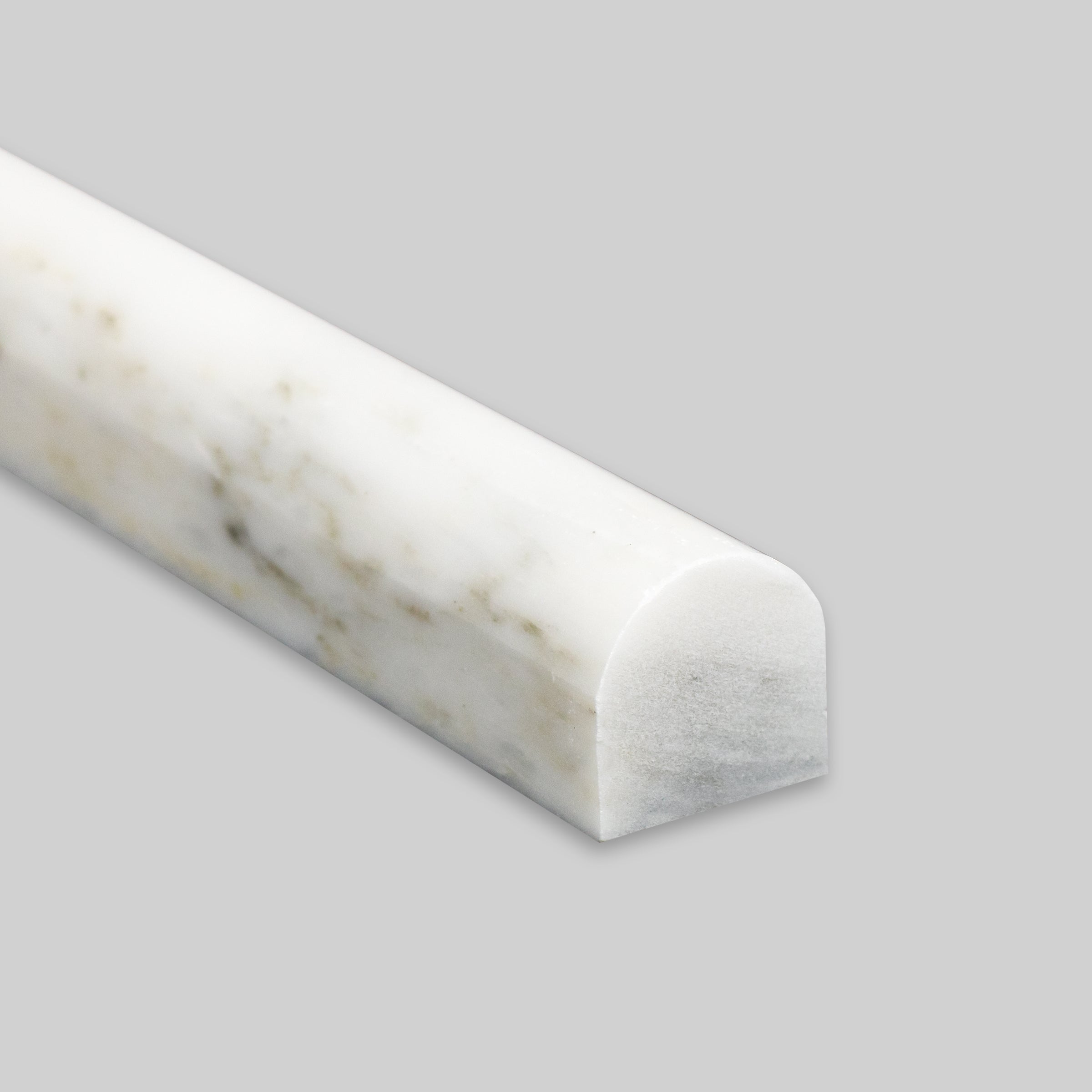 ORIENTAL WHITE: Marble Standard Pensil Liner Tile Accessory (3/4"x12"x3/4" | Honed)