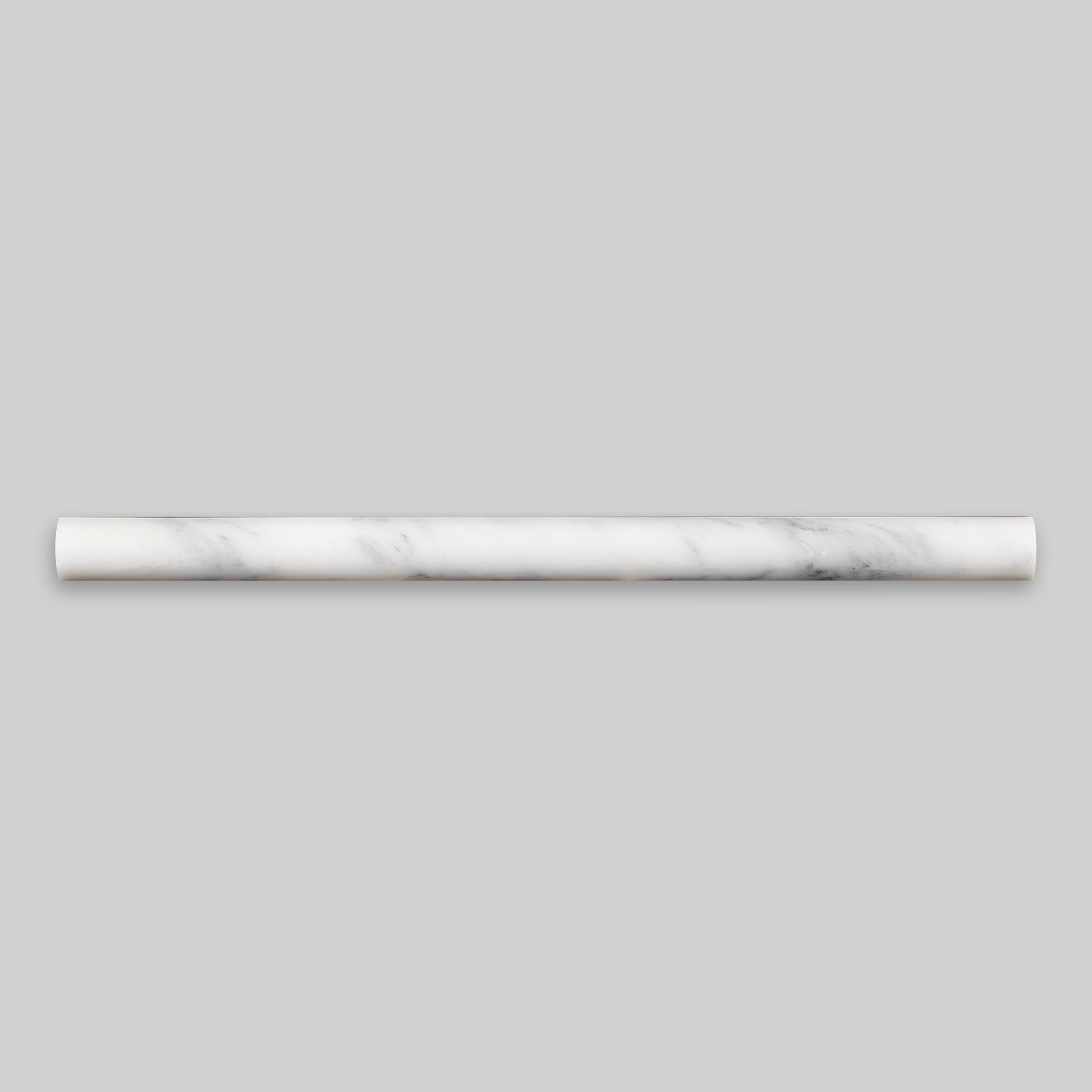 ORIENTAL WHITE: Marble Standard Pensil Liner Tile Accessory (3/4"x12"x3/4" | Honed)