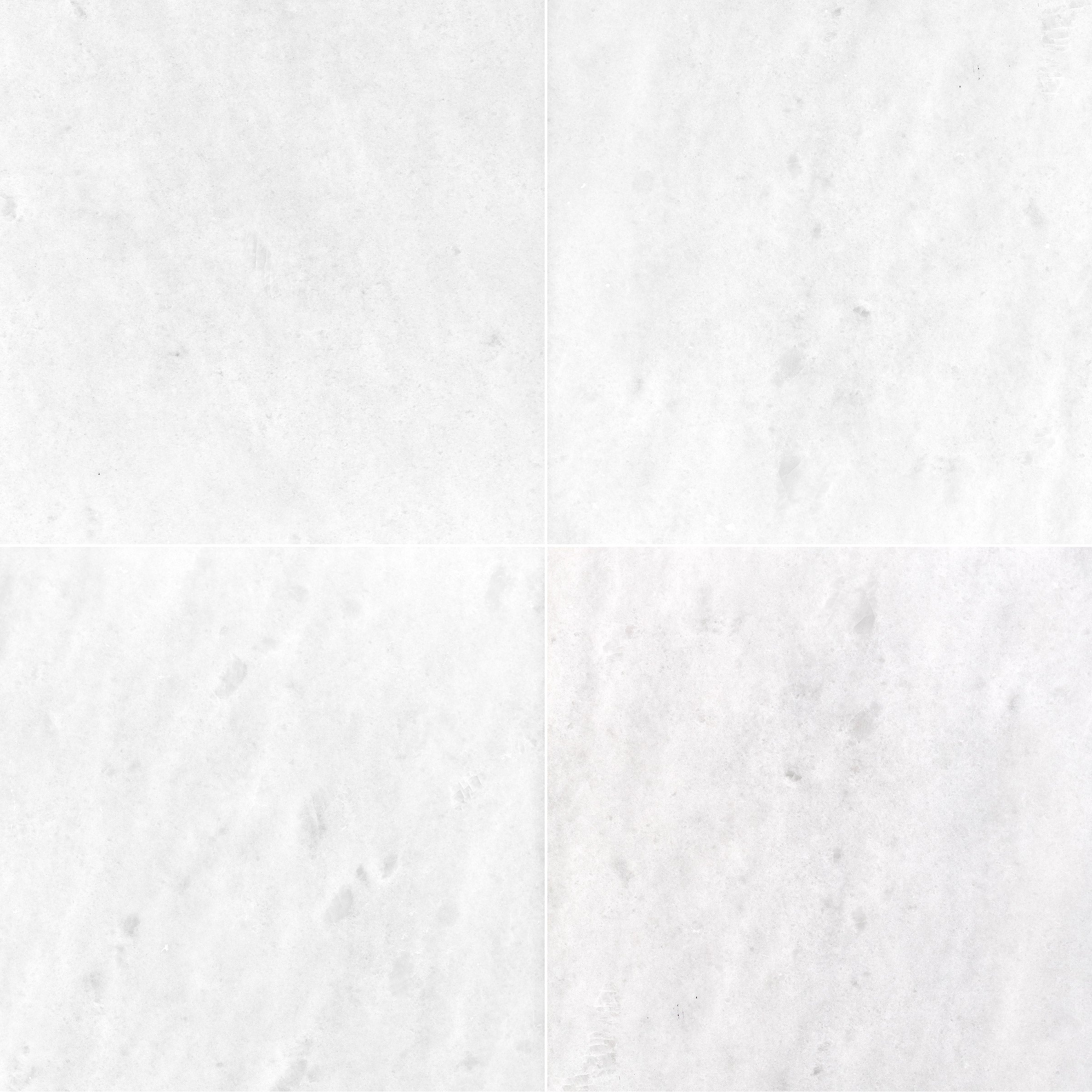 POLAR WHITE: Marble Square Field Tile (24"x24"x1/2" | Polished)