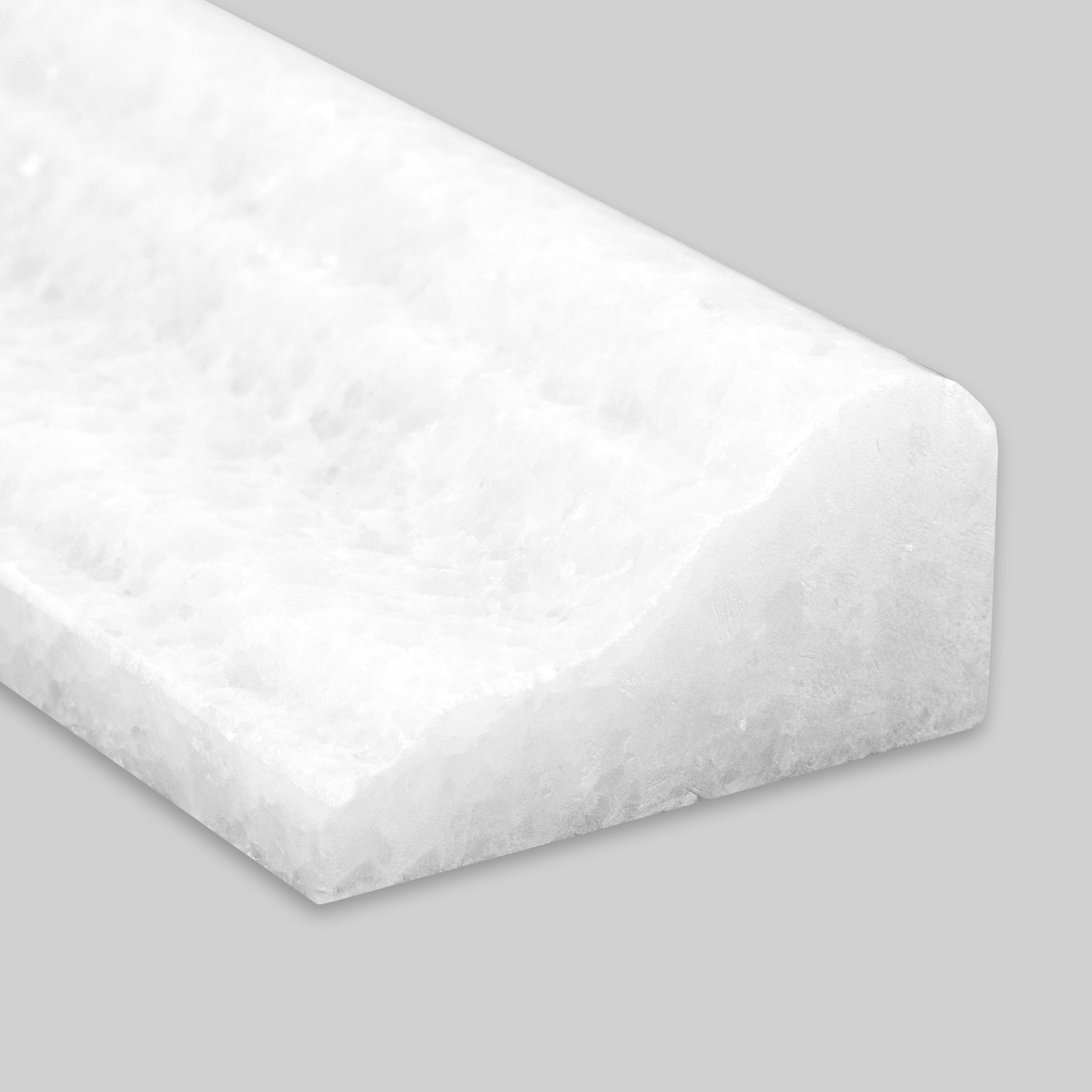 POLAR WHITE: Marble F5 Chairrail Tile Accessory (2"x12"x1" | Honed)