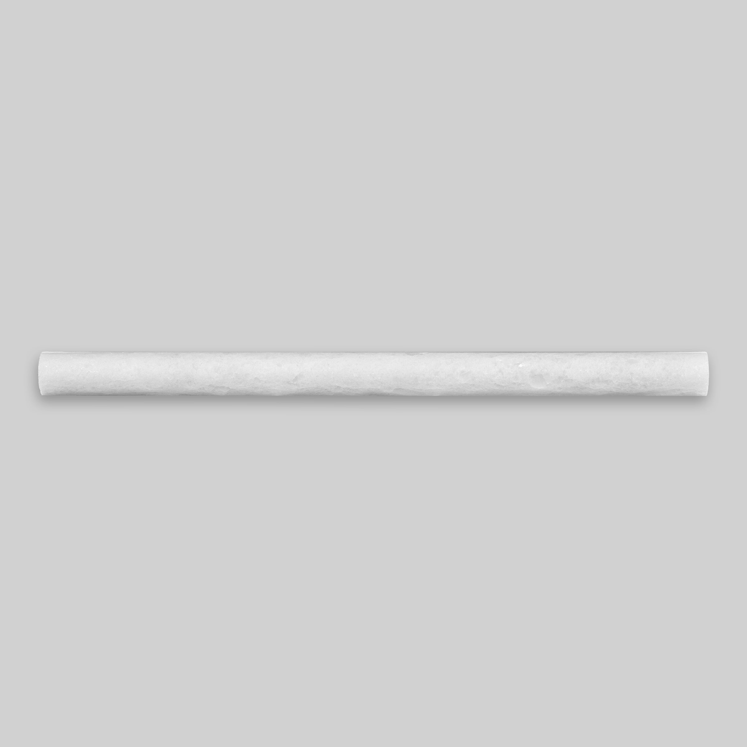 POLAR WHITE: Marble Standard Pensil Liner Tile Accessory (3/4"x12"x3/4" | Honed)