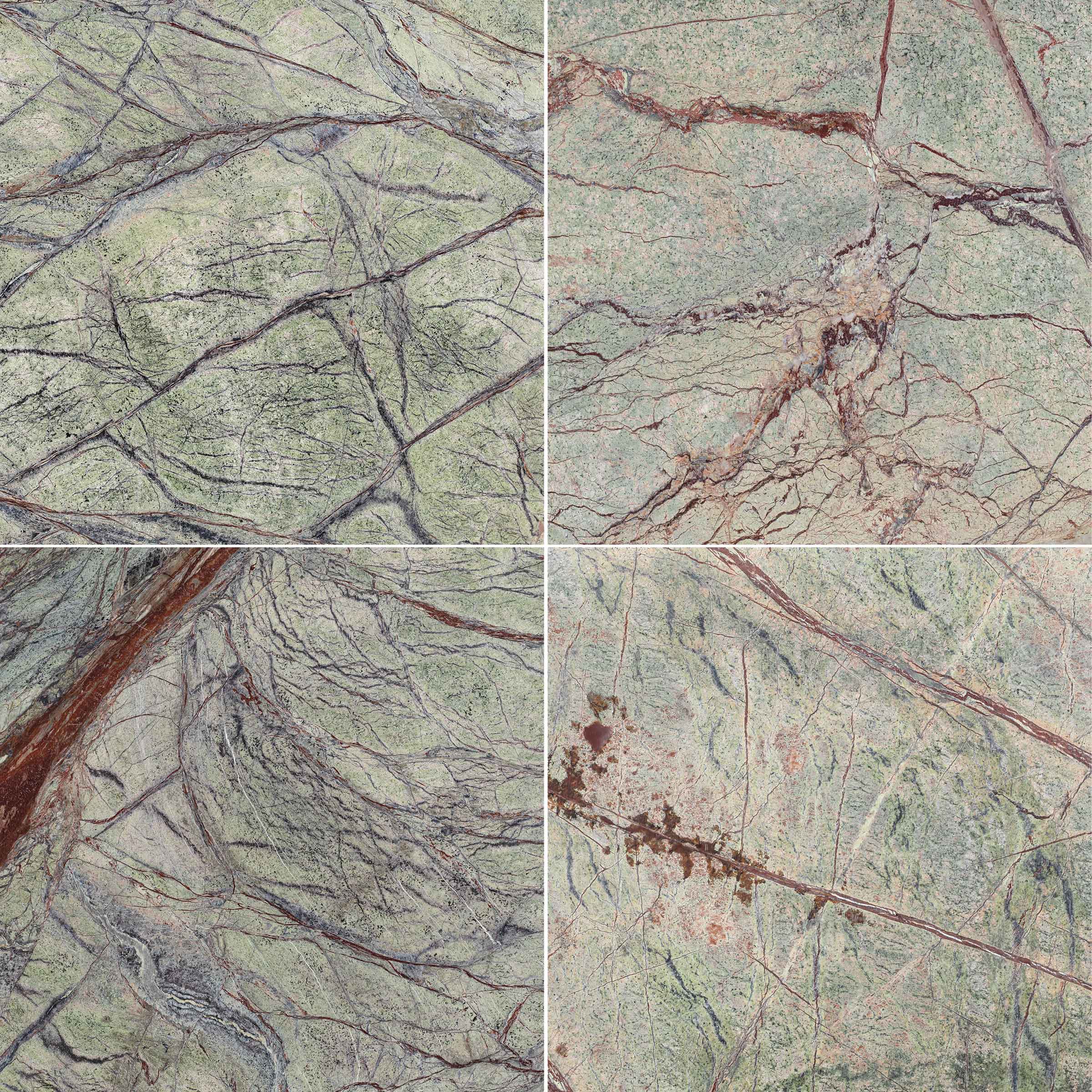 RAIN FOREST GREEN: Marble Square Field Tile (12"x12"x3/8" | Polished)