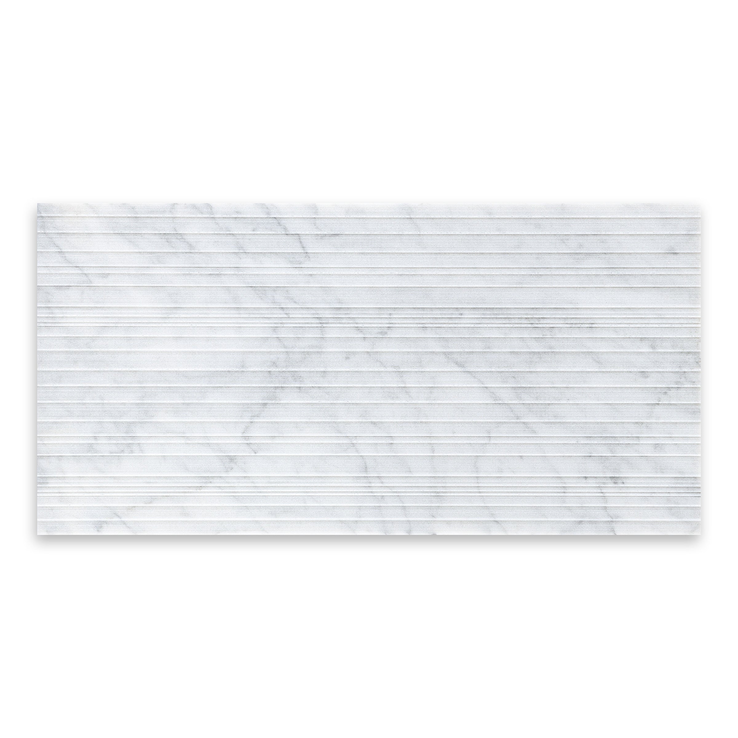 WHITE CARRARA: Marble Ravello Rectangle Field Tile (12"x24"x3/8" | Natural)