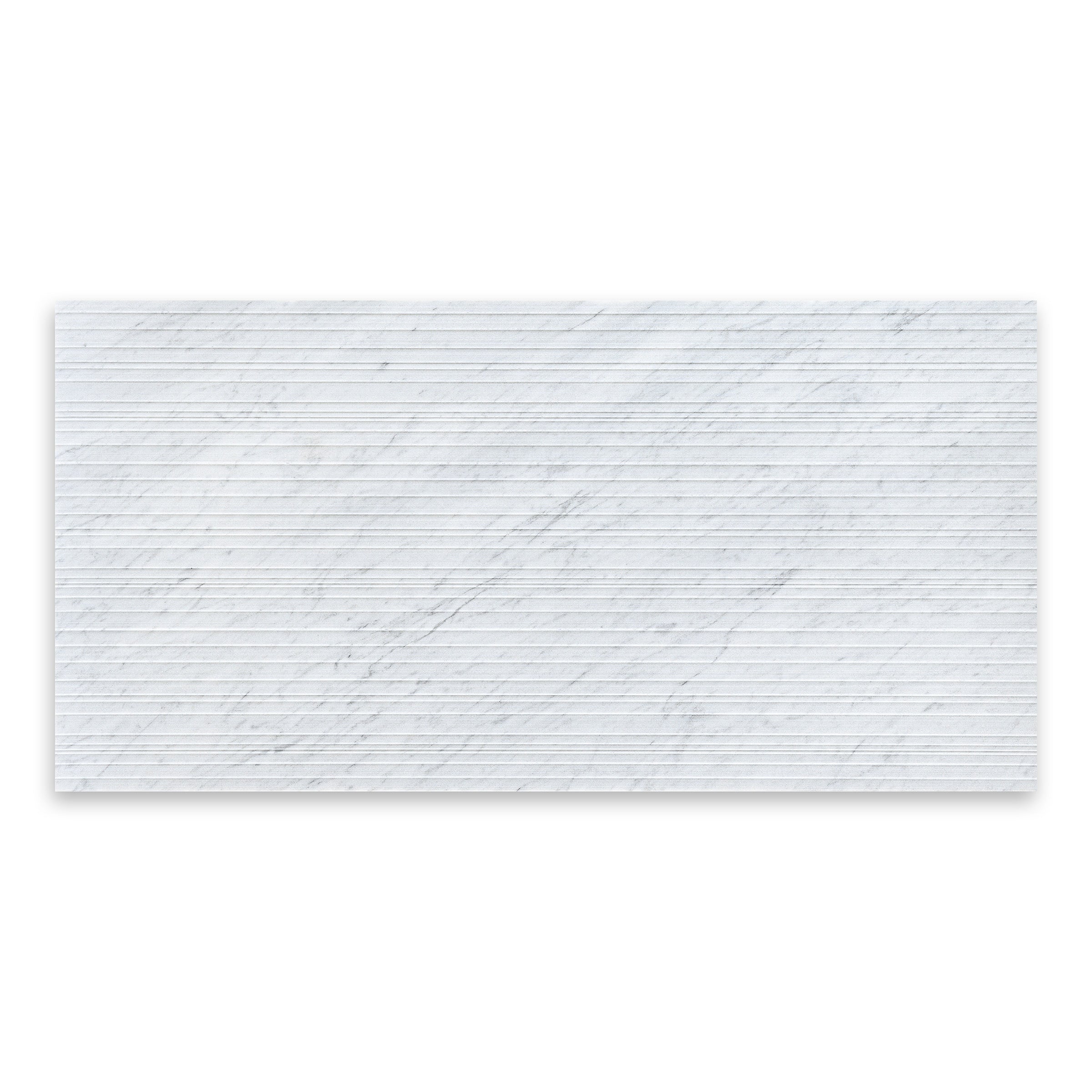 WHITE CARRARA: Marble Ravello Rectangle Field Tile (18"x36"x3/8" | Natural)