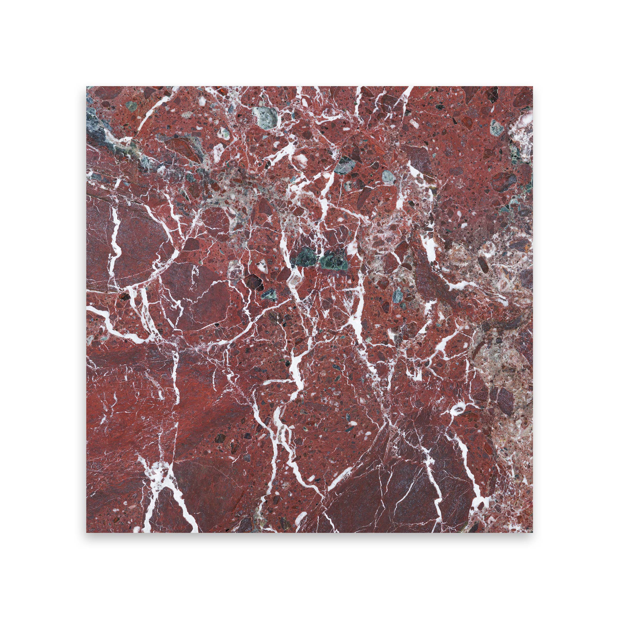 ROSO LEVANTO: Marble Square Field Tile (12"x12"x3/8" | Polished)