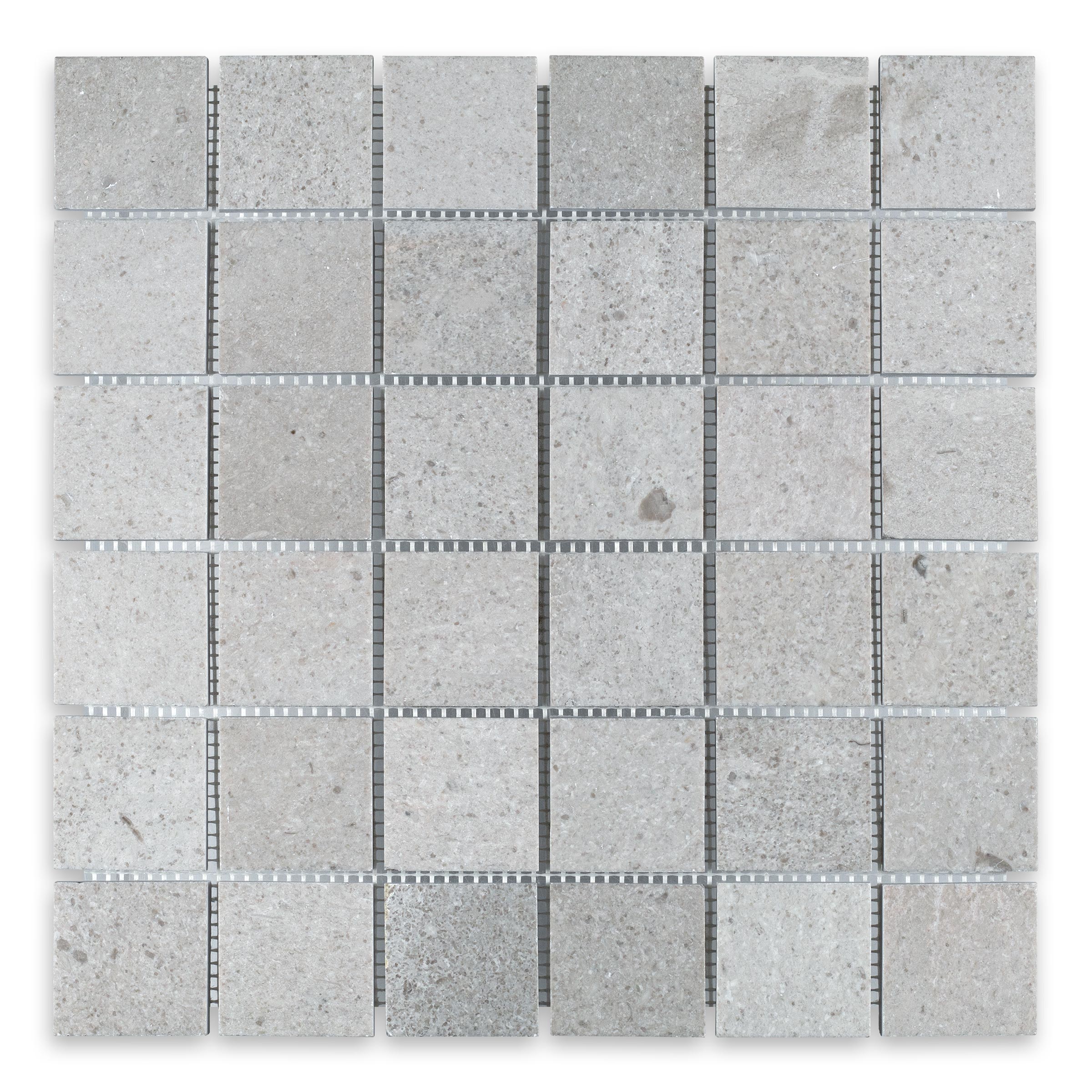 SPANISH GREY: Marble 2" Straight Stack Mosaic (12"x12"x3/8" | Polished)