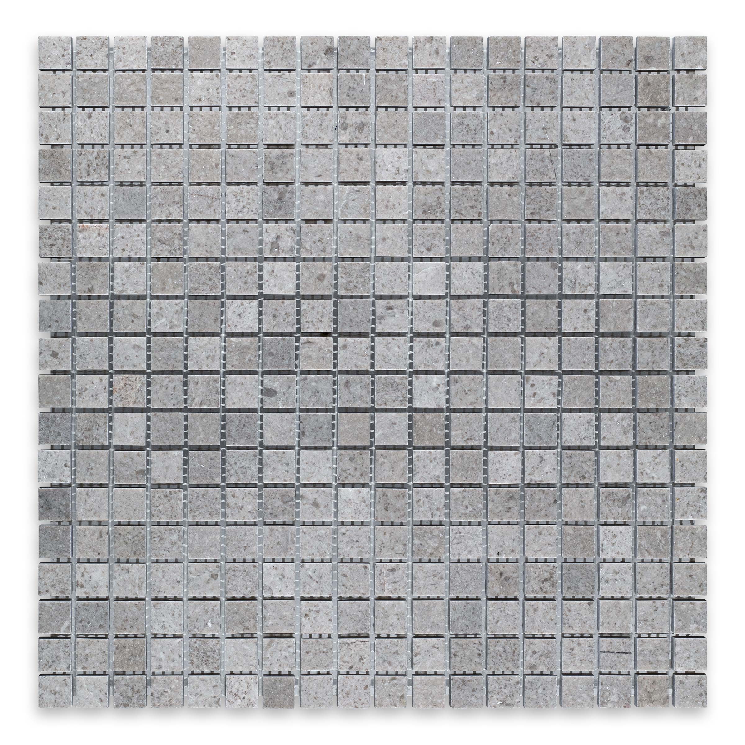 SPANISH GREY: Marble 5/8" Straight Stack Mosaic (12"x12"x3/8" | Polished)