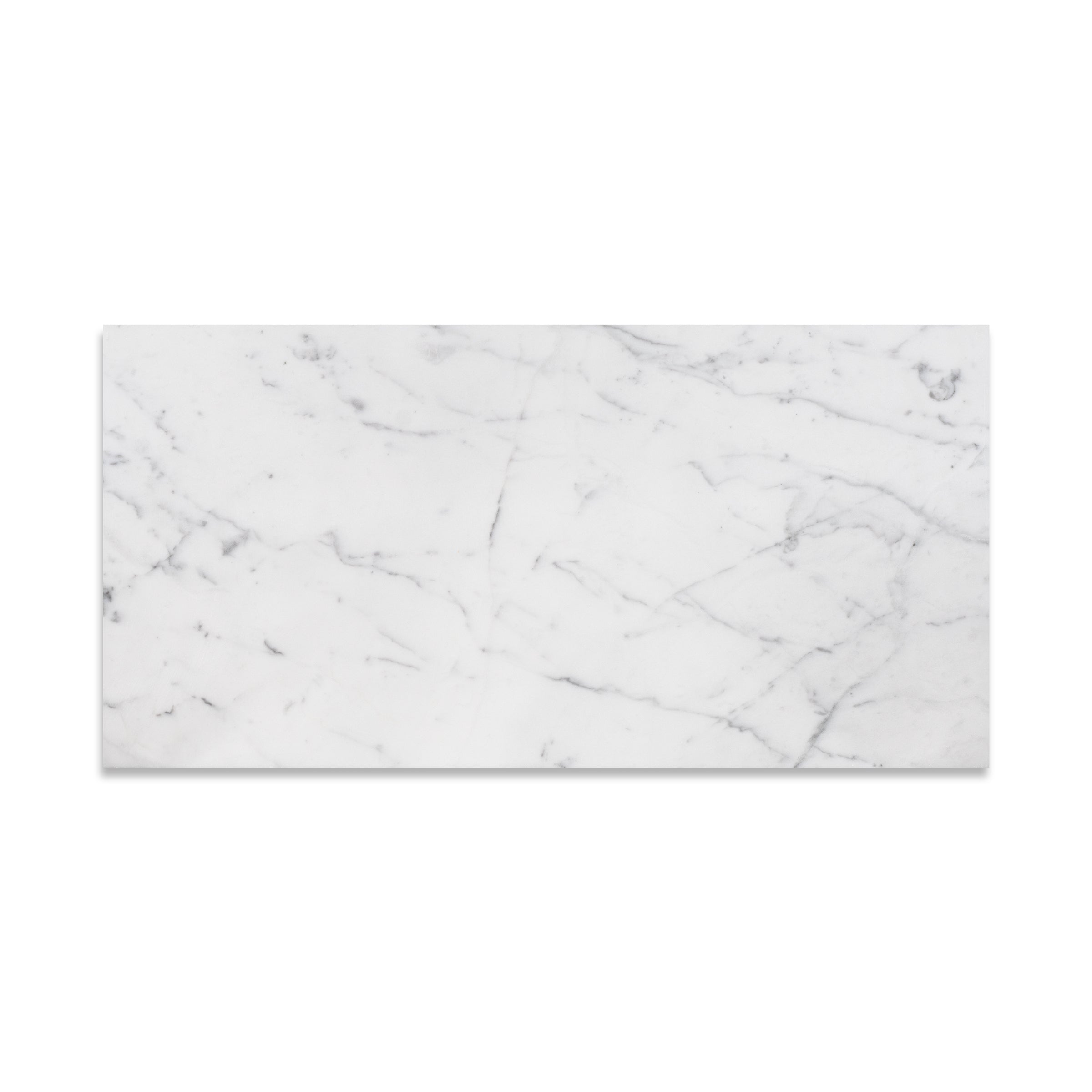 STATUARY WHITE: Marble Rectangle Field Tile (12"x24"x3/8" | Honed)