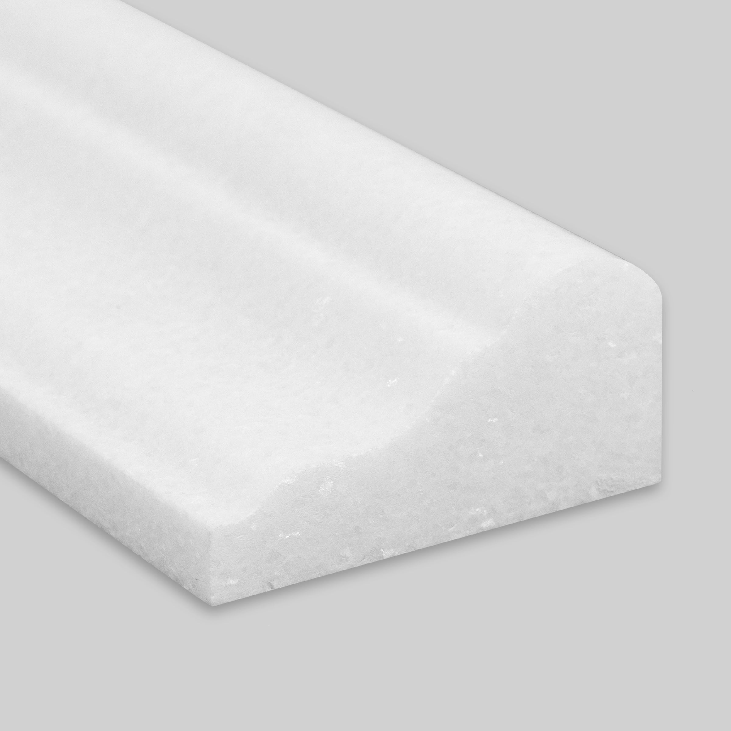 THASSOS WHITE: Marble F5 Chairrail Tile Accessory (2"x12"x1" | Honed)