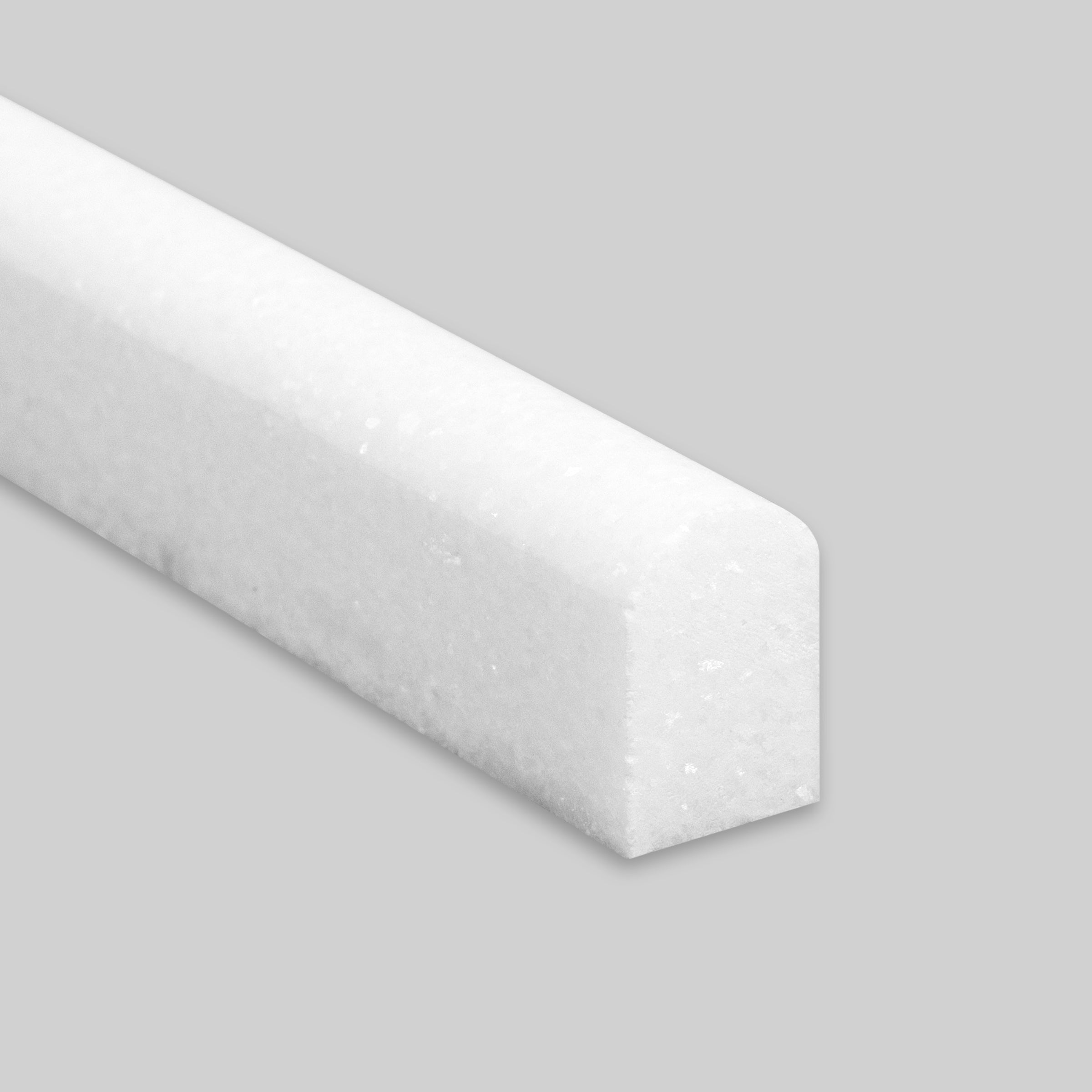 THASSOS WHITE: Marble Mini Pensil Liner Tile Accessory (1/2"x12"x3/4" | Honed)