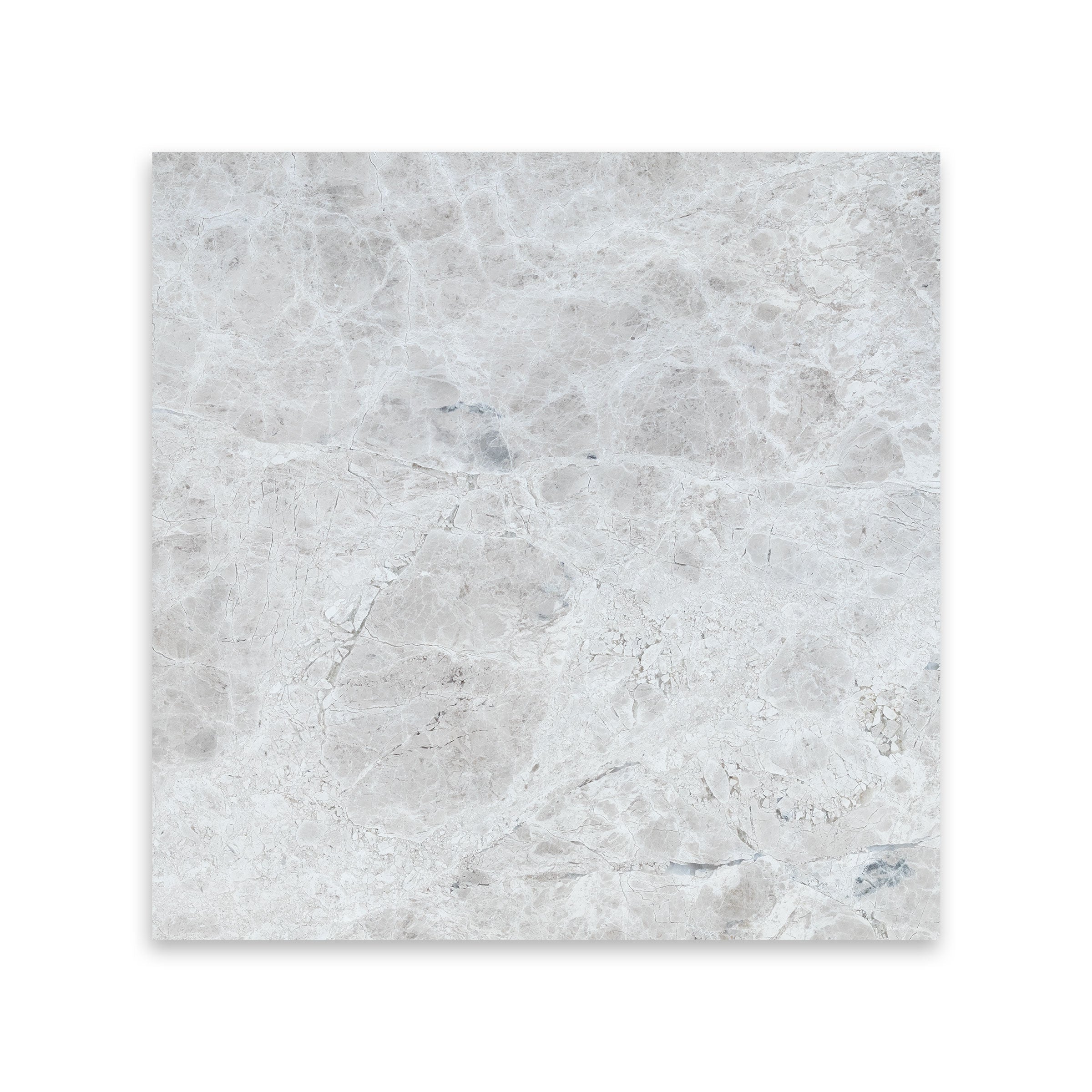 TUNDRA GREY: Marble Square Field Tile (12"x12"x3/8" | Honed)