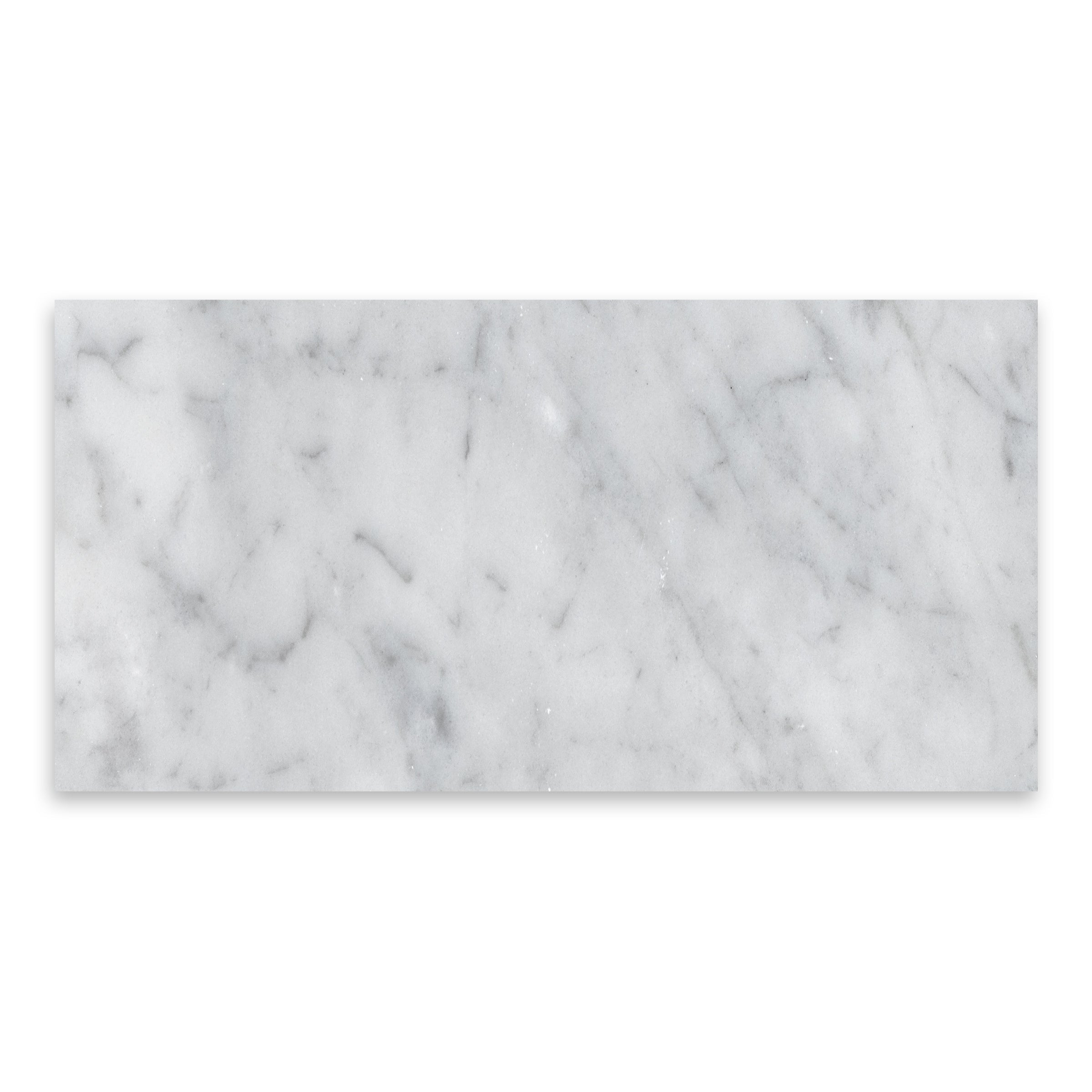 WHITE CARRARA: Marble Rectangle Field Tile (4"x8"x3/8" | Honed)