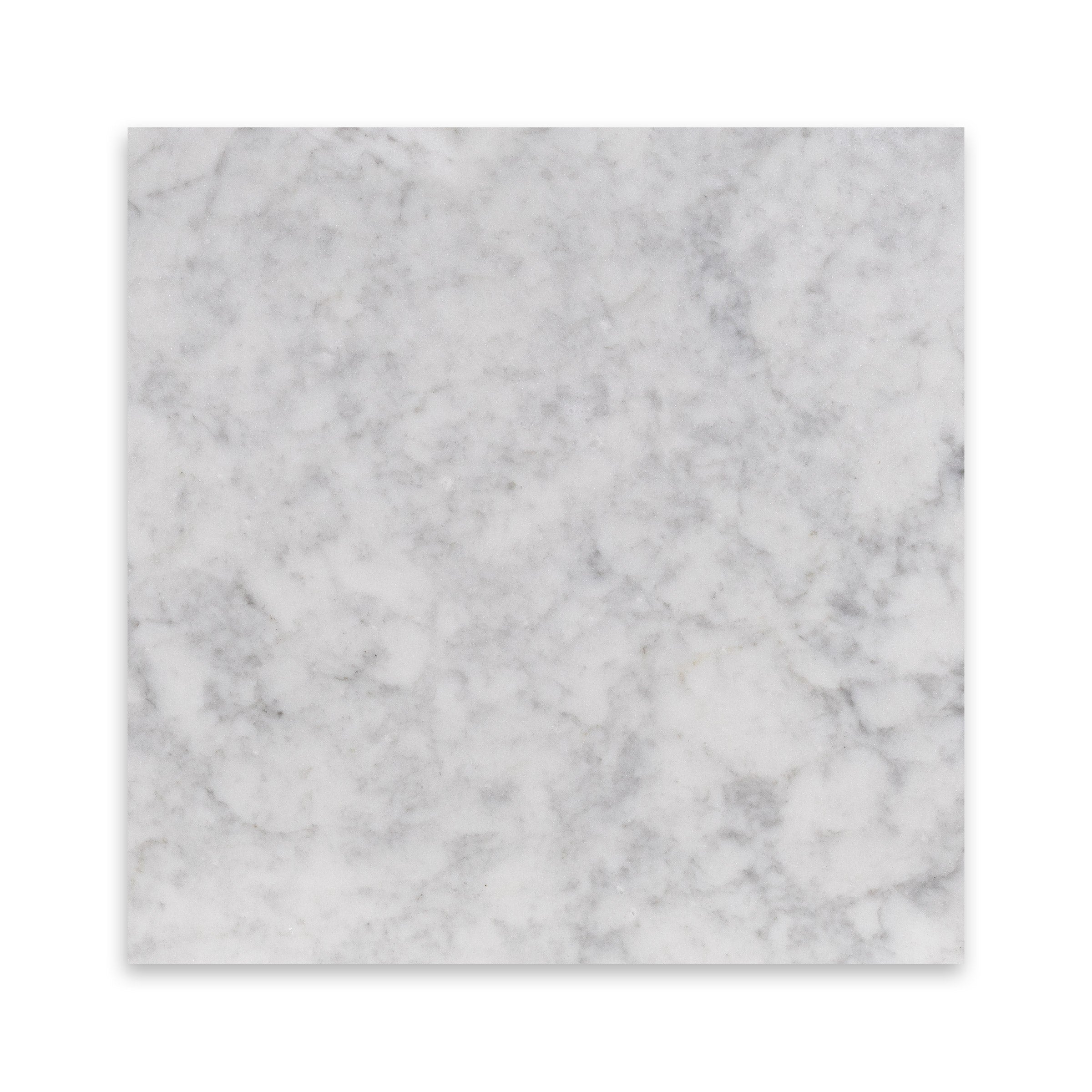 WHITE CARRARA: Marble Square Field Tile (18"x18"x3/8" | Honed)