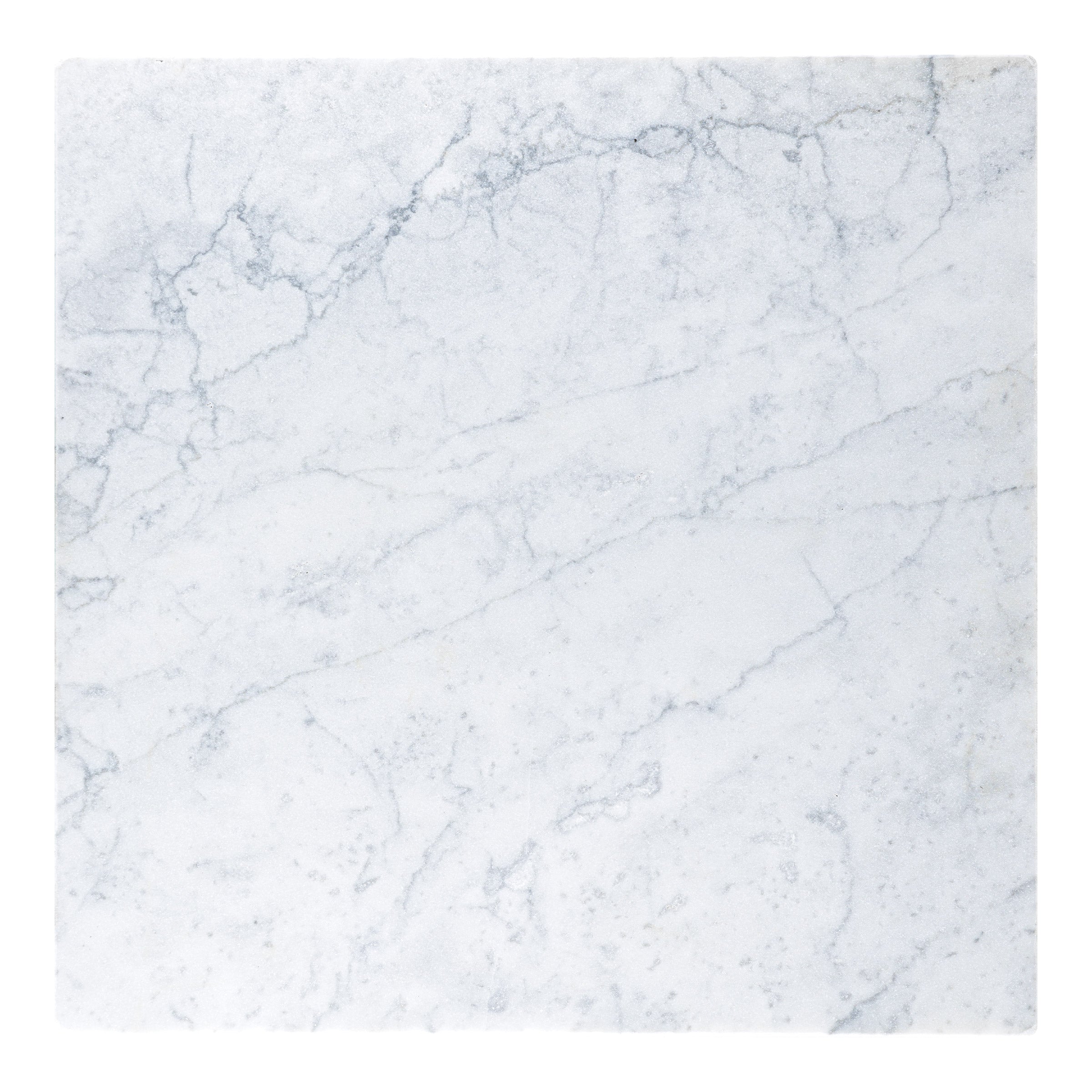 WHITE CARRARA: Marble Square Field Tile (18"x18"x3/8" | Tumbled)